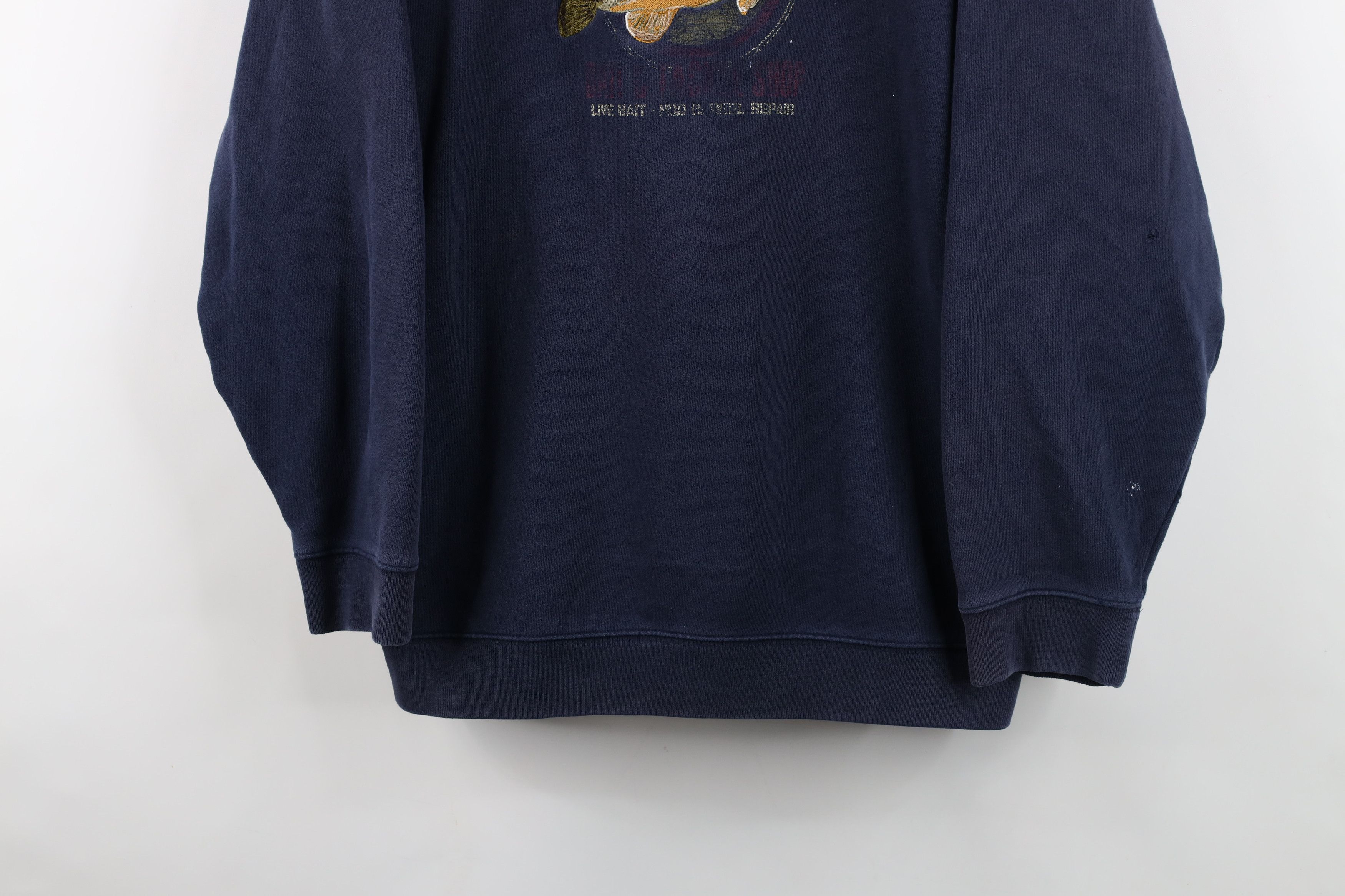 Vintage Vintage Streetwear Bass Fishing Crewneck Sweatshirt Blue Size US L / EU 52-54 / 3 - 3 Thumbnail