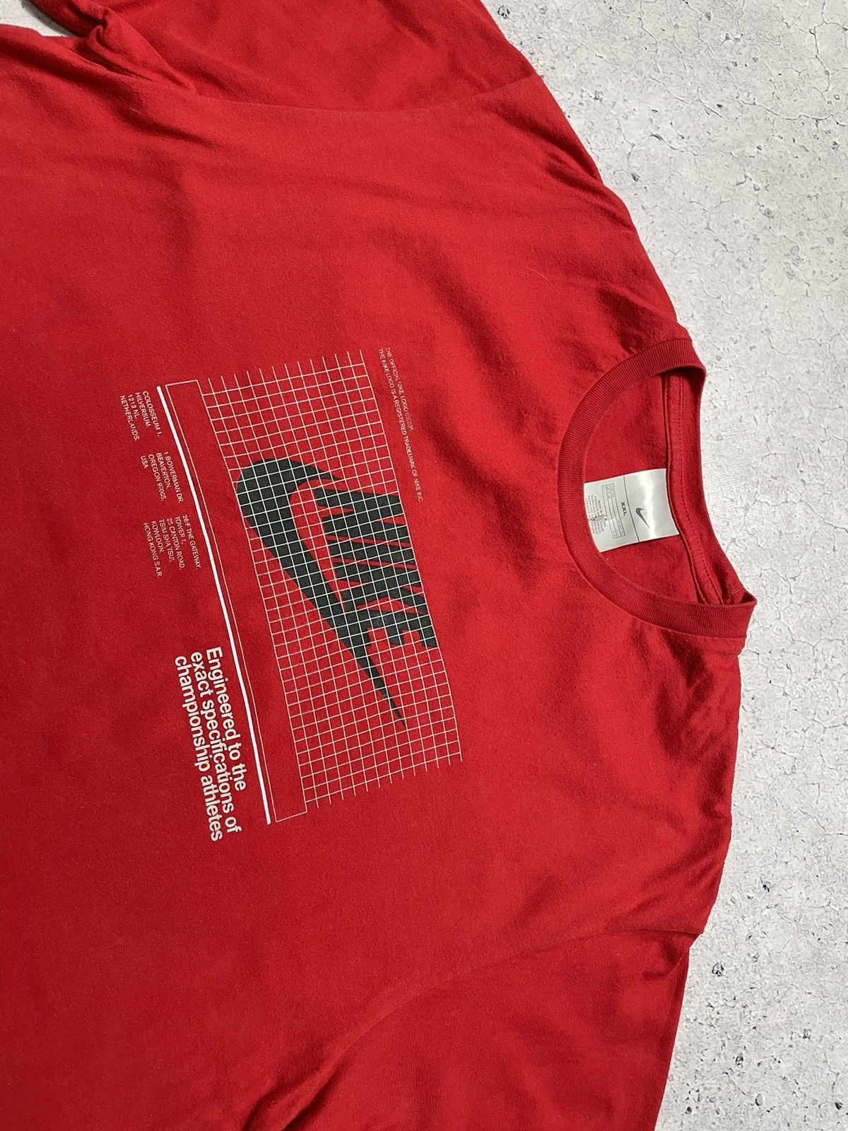 Nike × Vintage Vintage Nike Big Swoosh T- Shirt Y2K Drill Size US XXL / EU 58 / 5 - 5 Thumbnail