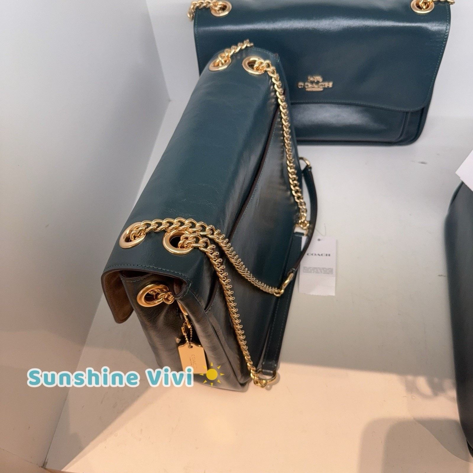 Coach NWT Coach Elodie Crossbody Bag leather CCF09 DARK TEAL Size ONE SIZE - 3 Thumbnail