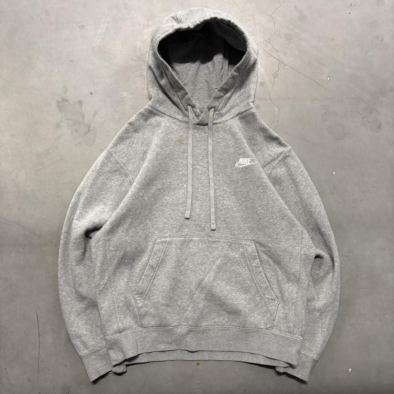 Nike × Vintage Vintage 2000s/Y2K Essential Grey Skater Style Nike Hoodie! Size US S / EU 44-46 / 1 - 1 Thumbnail
