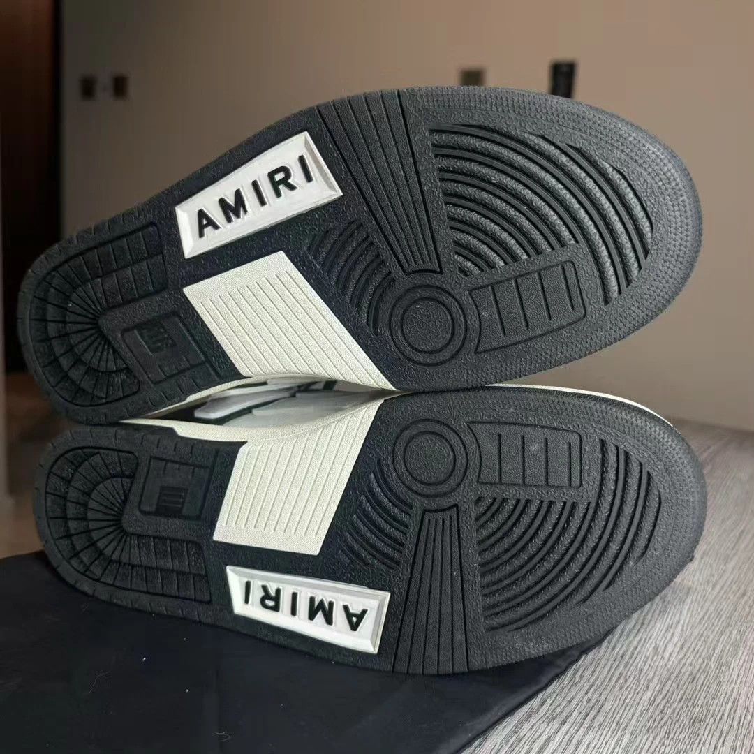 Amiri AMIRI Skel-Top Low Black/White Bone 43 Size US 10 / EU 43 - 6 Thumbnail