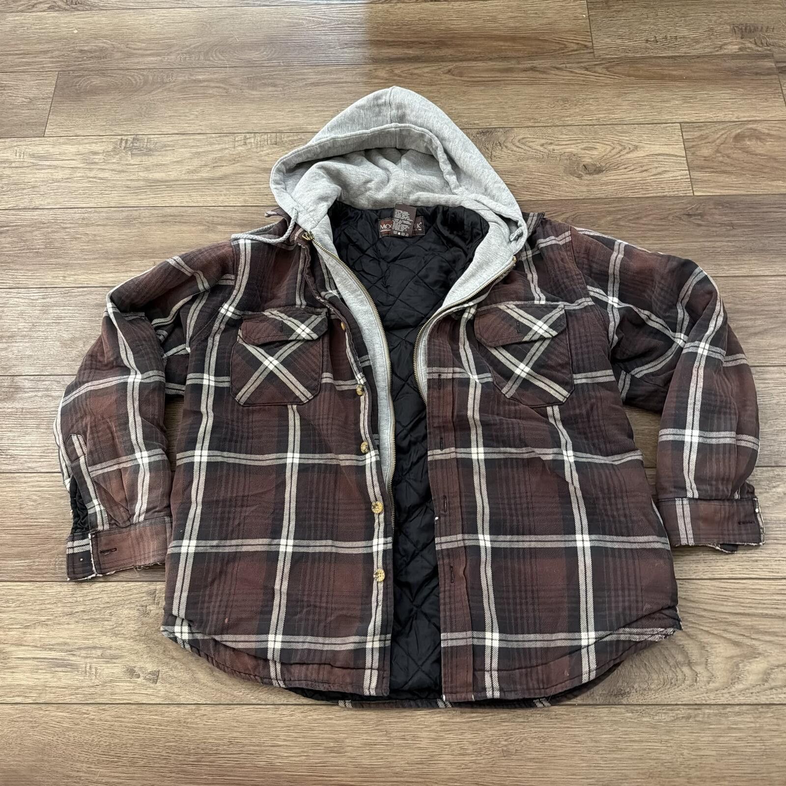 Other Vintage Plaid Flannel Jacket Hoodie Y2k Distressed Shacket M Size US M / EU 48-50 / 2 - 1 Thumbnail
