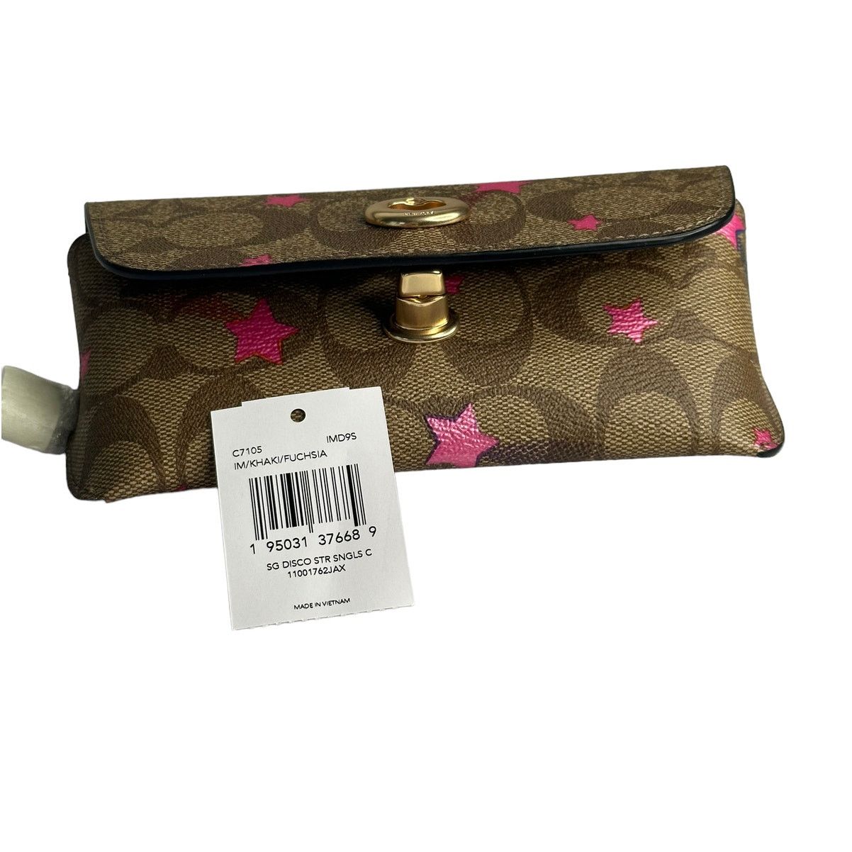 Coach Coach Sunglass Case In Signature Canvas With Disco Star Size ONE SIZE - 6 Thumbnail