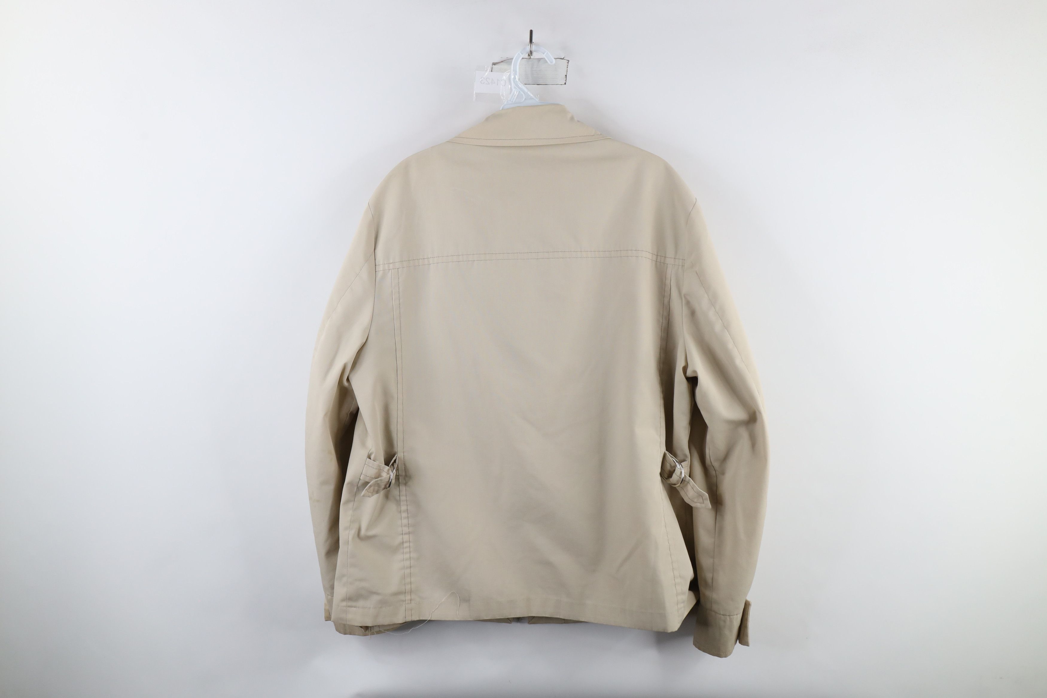 Vintage Vintage 70s Streetwear Buckle Back Full Zip Jacket Beige USA Size US L / EU 52-54 / 3 - 18 Thumbnail
