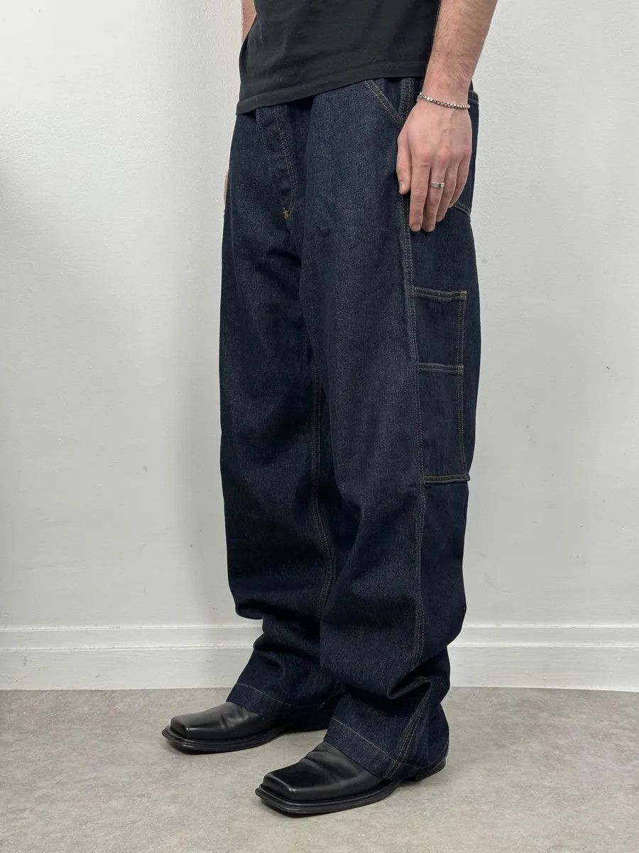 Dries Van Noten Dries Van Noten Navy Brut Denim Carpenter Jeans Size US 37 - 1 Thumbnail