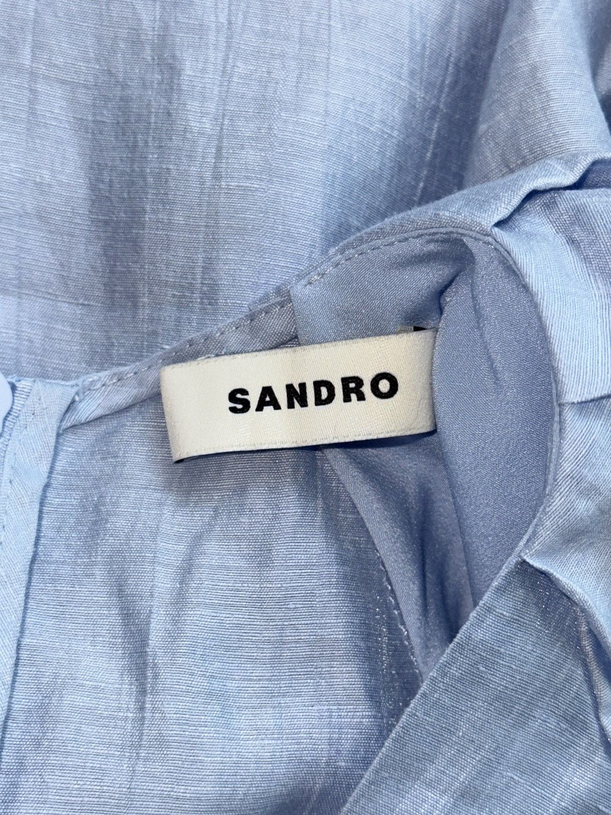 Sandro Sandro oldmoney style babydoll linen blend puff sleeve dress Size M / US 6-8 / IT 42-44 - 14 Thumbnail