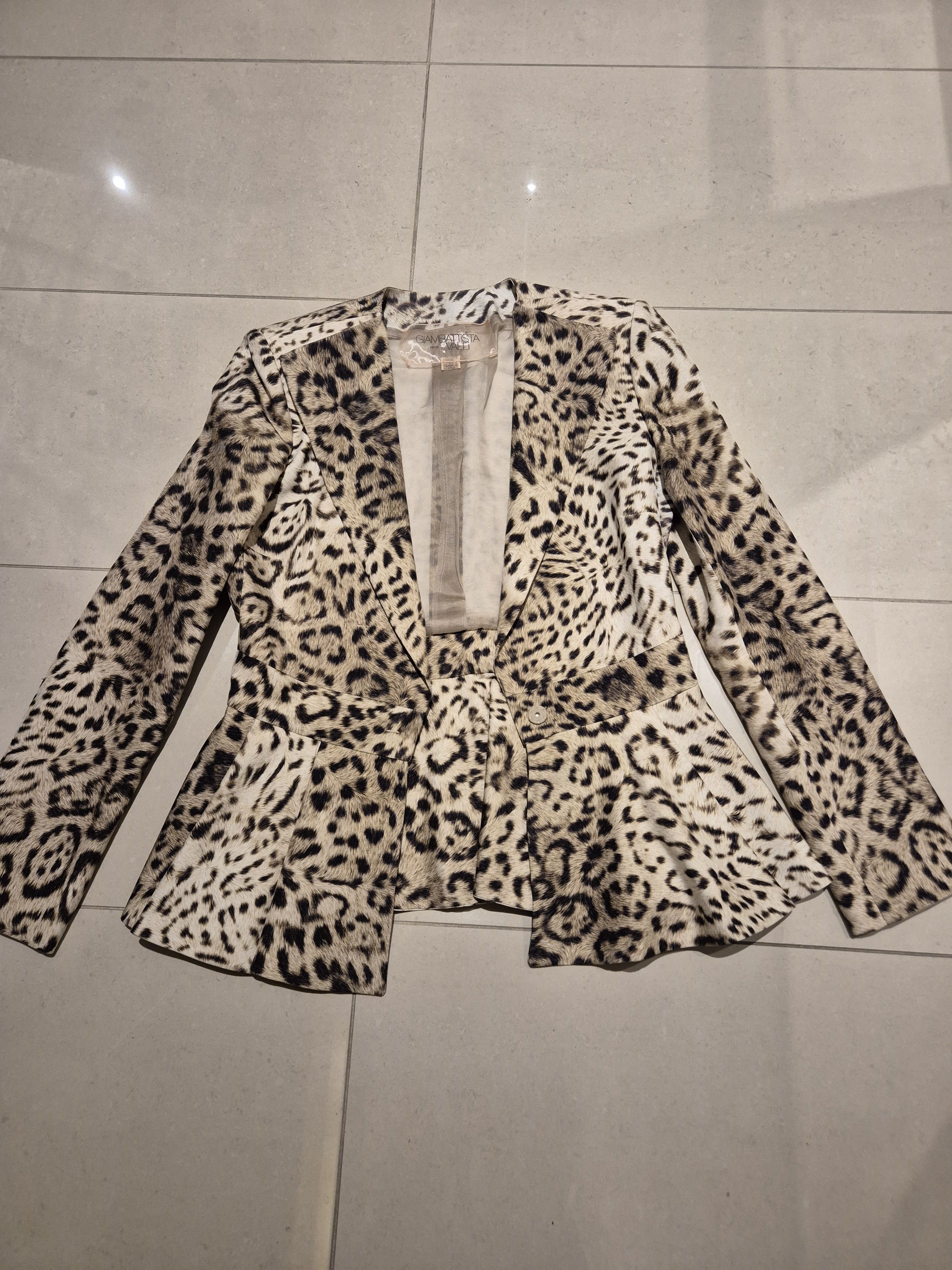 Giambattista Valli Giambattista Valli ocelot printed silk peplum jacket Size XS / US 0-2 / IT 36-38 - 5 Thumbnail