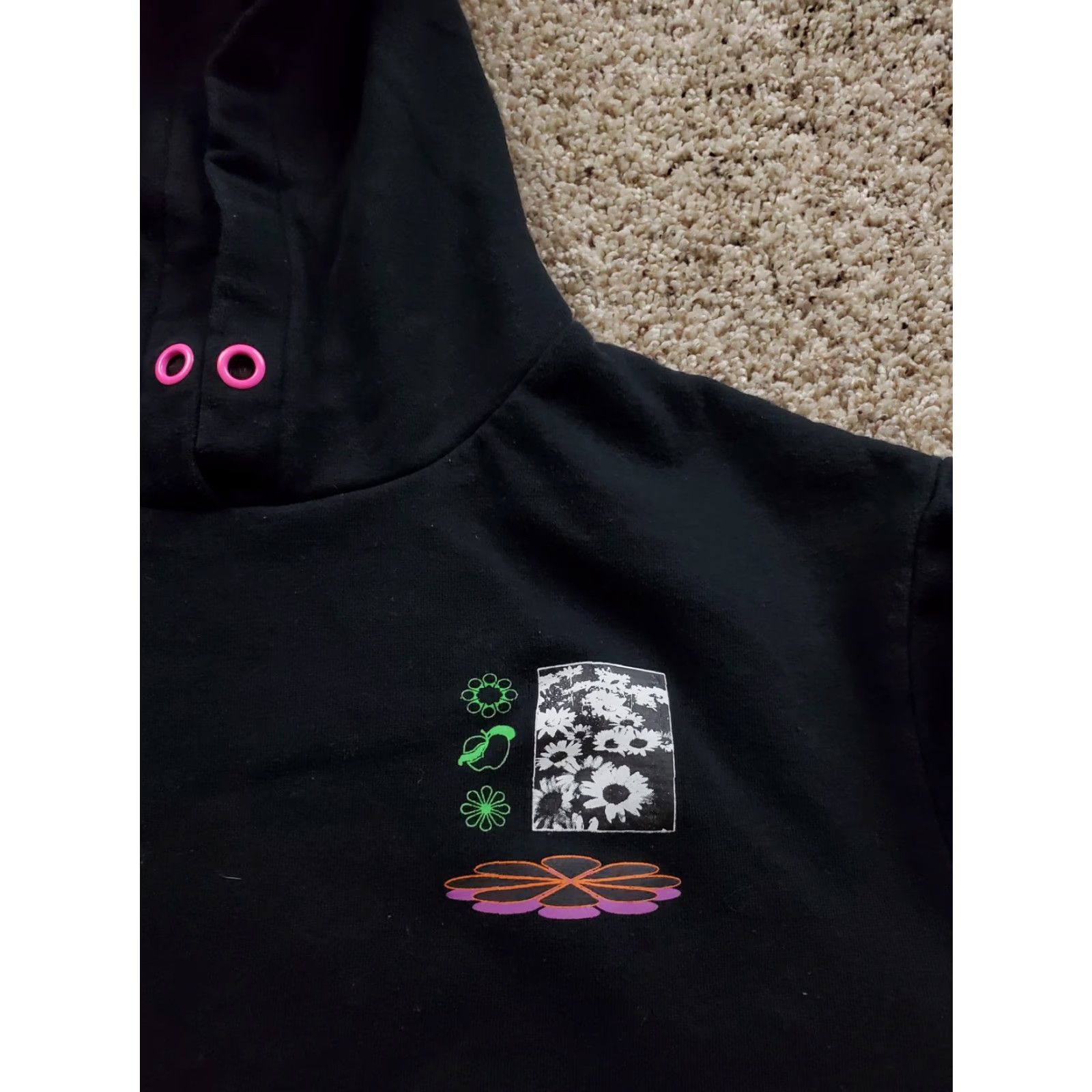Vintage Vitriol Hoodie Mens Small Black Graphic Print Pullover Sweatshirt Size US S / EU 44-46 / 1 - 5 Thumbnail