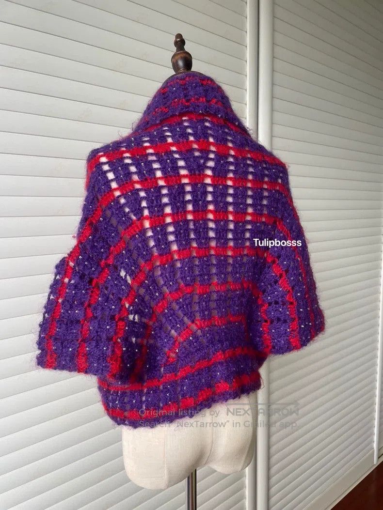 Comme des Garcons Comme Des Garcons Contrast color beaded knit jacket Size S / US 4 / IT 40 - 6 Thumbnail