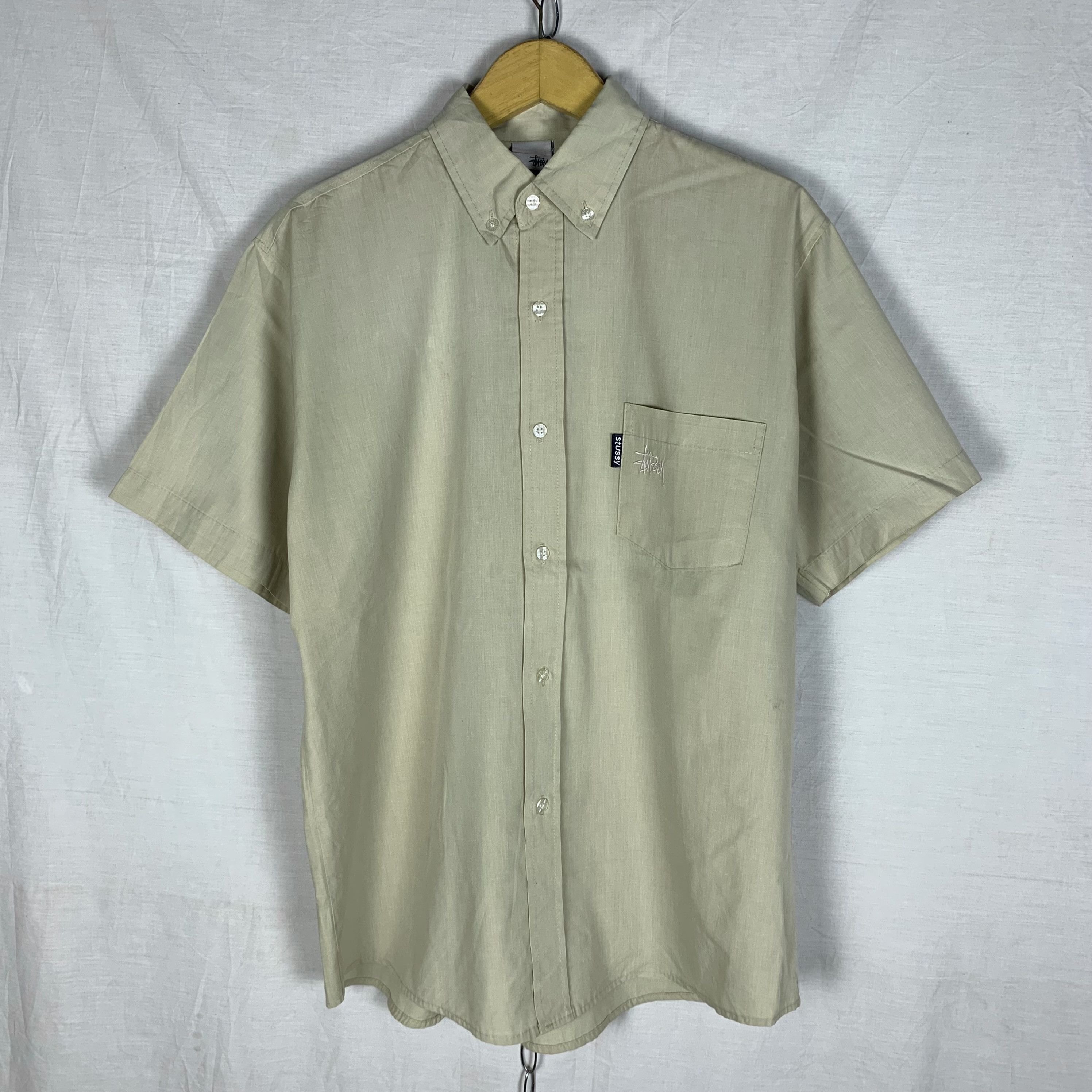 Vintage Stussy Short Sleeve Button Up Hawaiian Shirt Size S