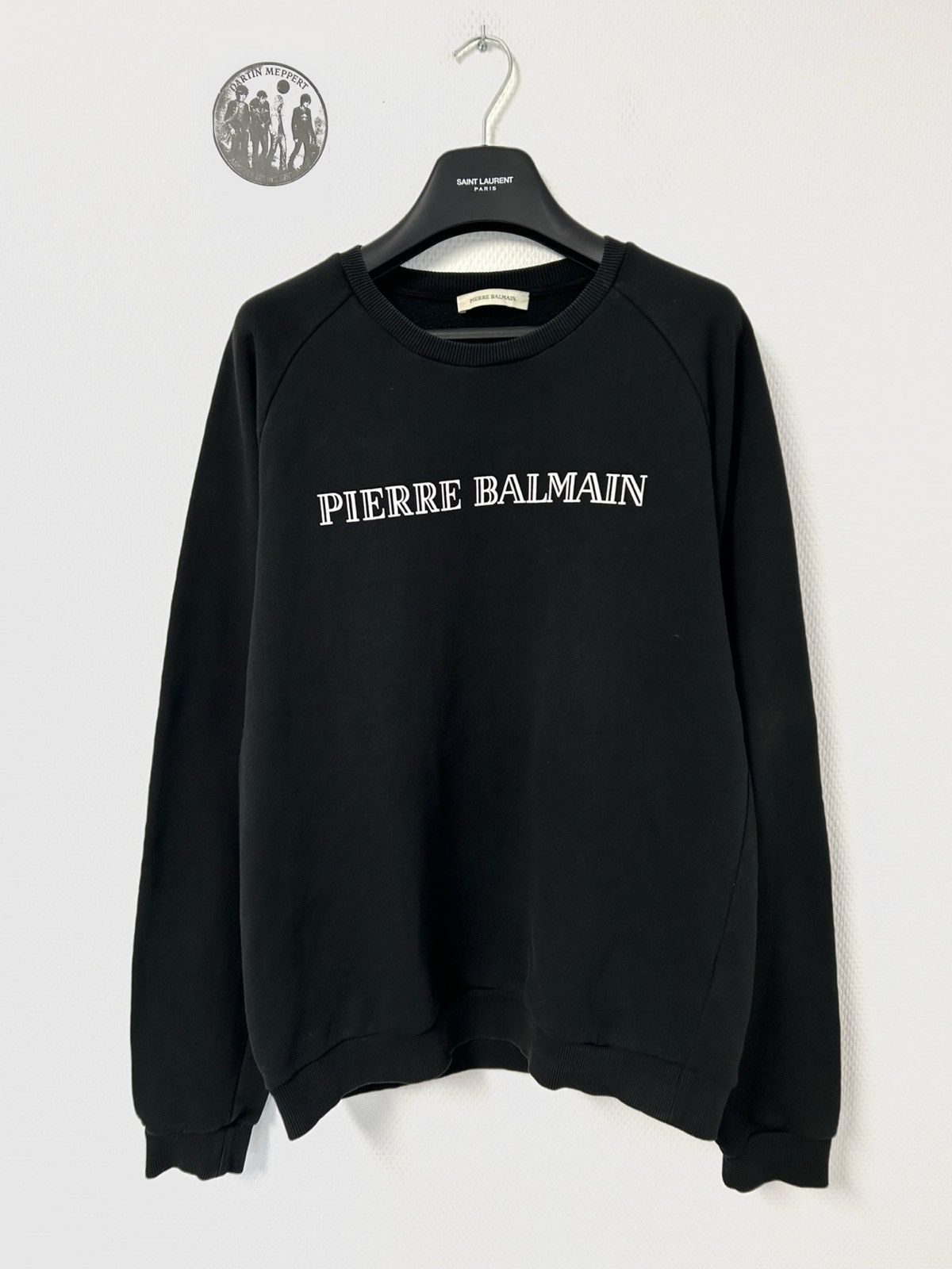 Balmain FW2017 Logo Raglan Crewneck Size US L / EU 52-54 / 3 - 1 Thumbnail