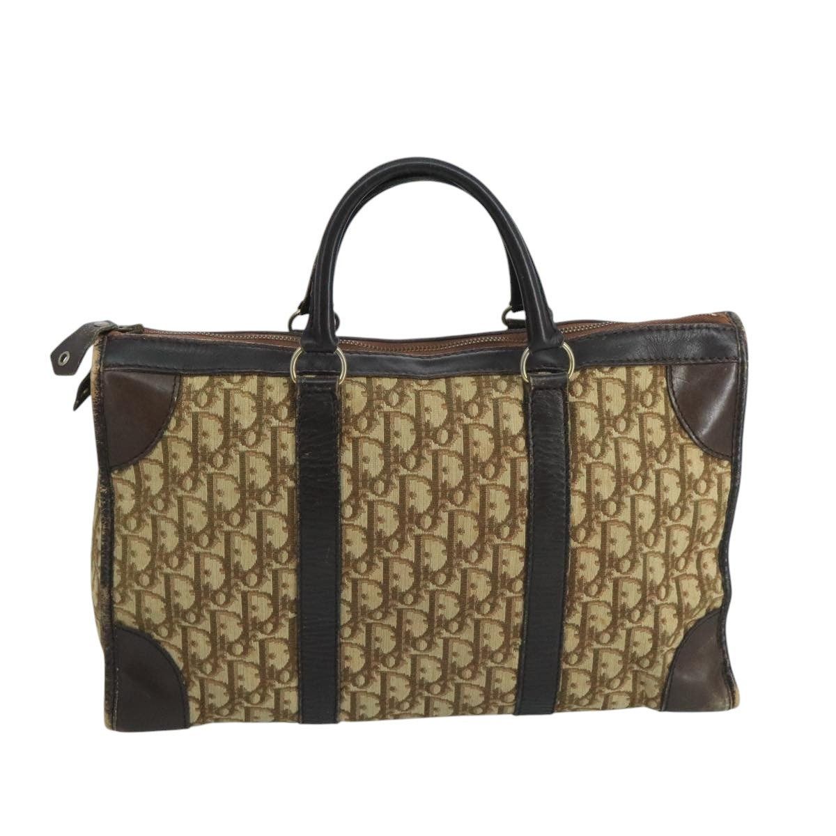 Dior DIOR Trotter Canvas Boston Bag Brown Size ONE SIZE - 3 Thumbnail
