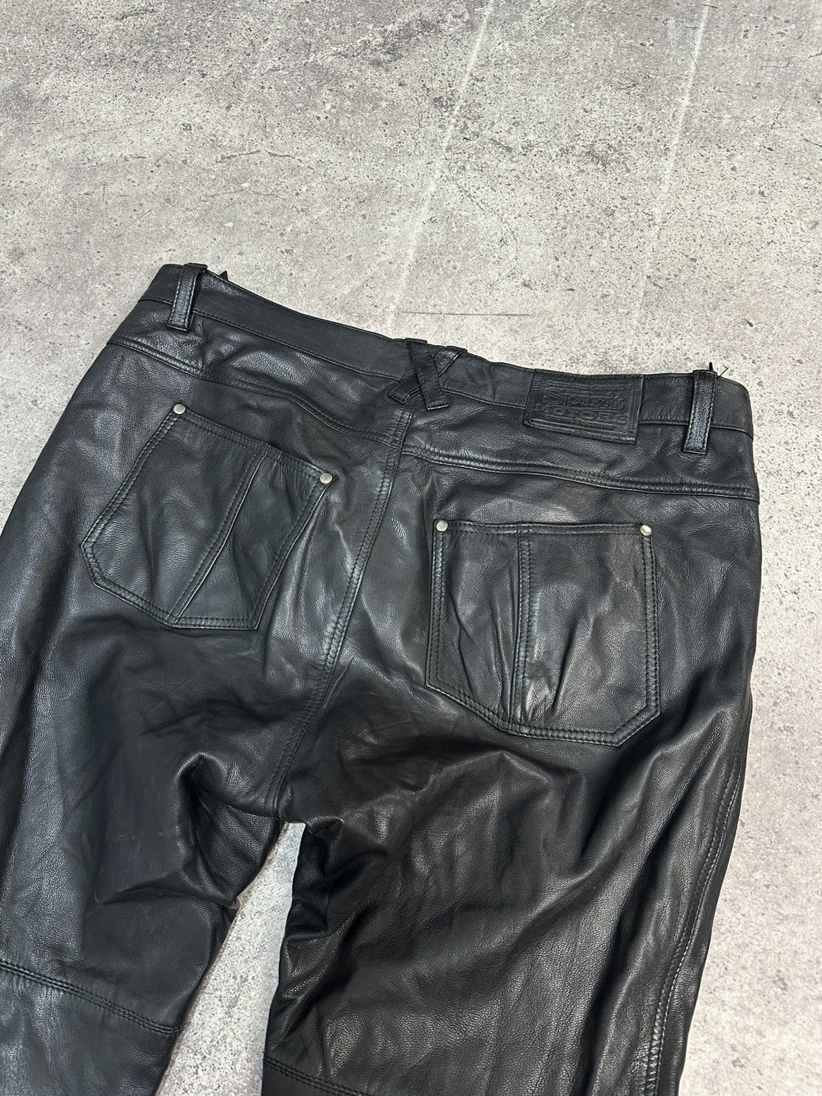 Leather Vintage Spirit Motors by Polo Leather Pants Black Riding Y2K Size US 36 / EU 52 - 8 Thumbnail