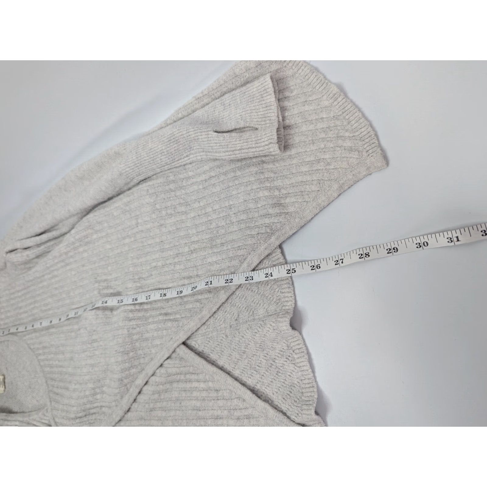 Vintage Sigrid Olsen Waterfall Open Front Grey Cardigan Women's Size Small Lagenlook Cardigan Gray Cotton Polyester Nylon Spandex Sweater Women's Size S / US 4 / IT 40 - 4 Thumbnail