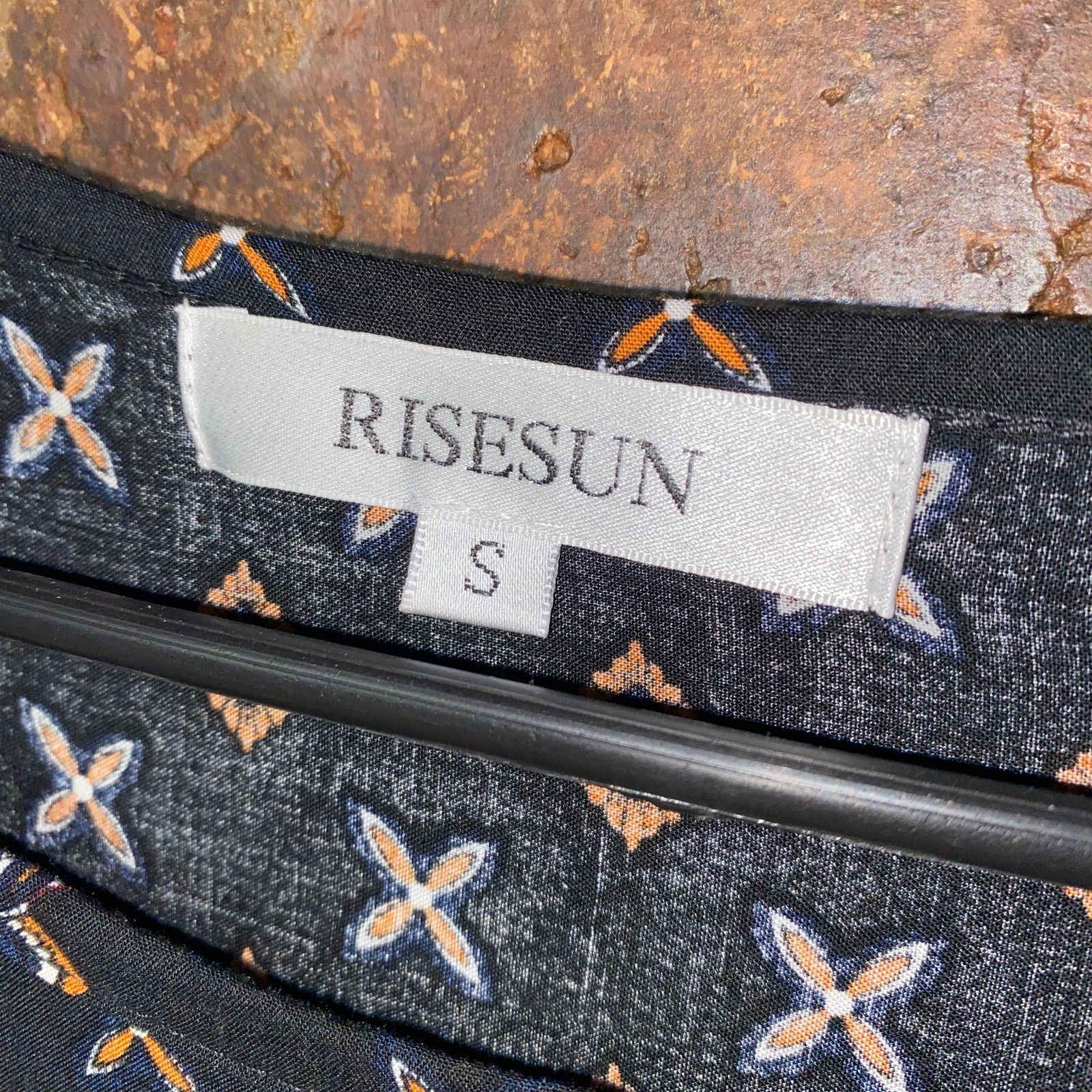 Other Risesun Black Printed Long Sleeve Mini Shift Dress Small Size S / US 4 / IT 40 - 4 Thumbnail
