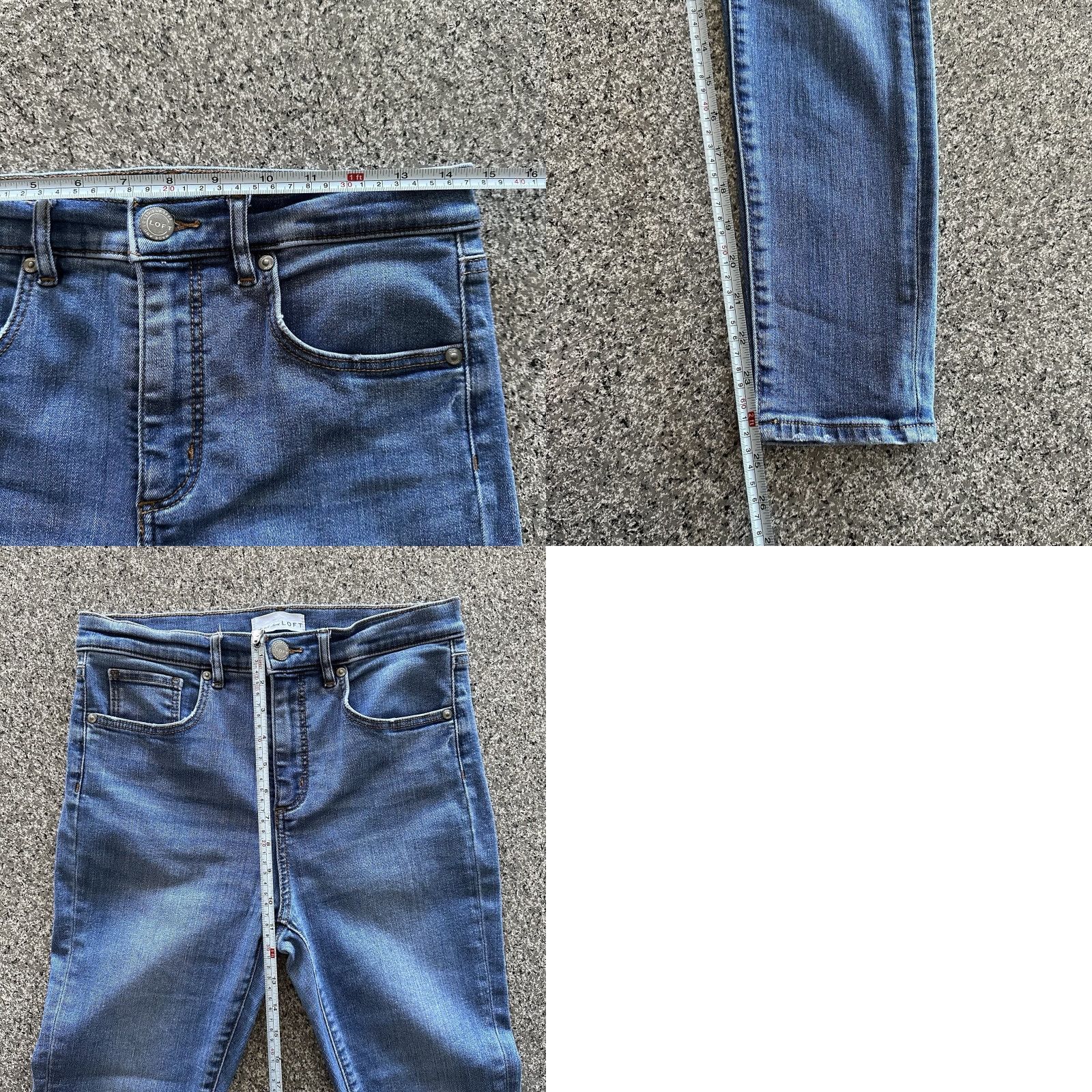 Loft Loft Jeans Womens 6 28x25 High Rise Skinny Light Wash Denim Blue Stretch 5-Pocket Size 28" / US 6 / IT 42 - 8 Thumbnail