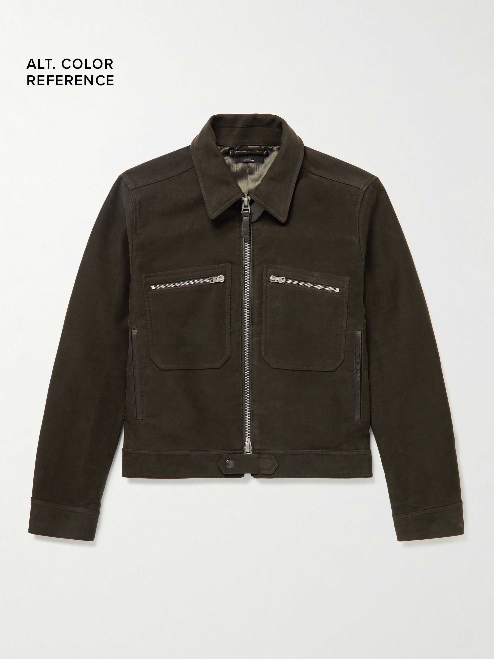 Tom Ford Coveted Ultra-Rare $4,100 w/tax Moleskin Leather Accents Size US M / EU 48-50 / 2 - 4 Thumbnail