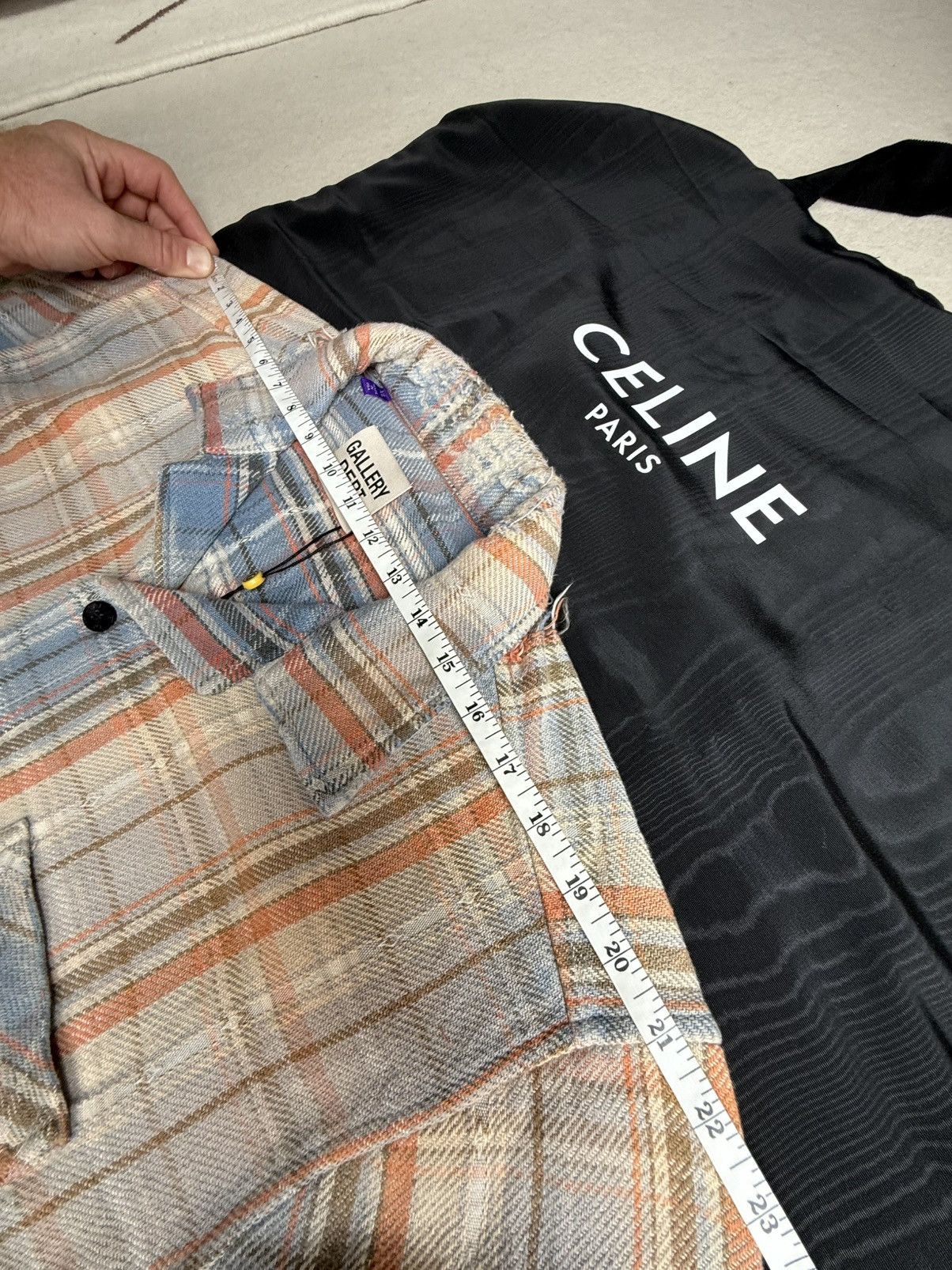 Gallery Dept. Gallery Dept Marley Distressed Checked Cotton-Flannel Shirt Size US XL / EU 56 / 4 - 3 Thumbnail
