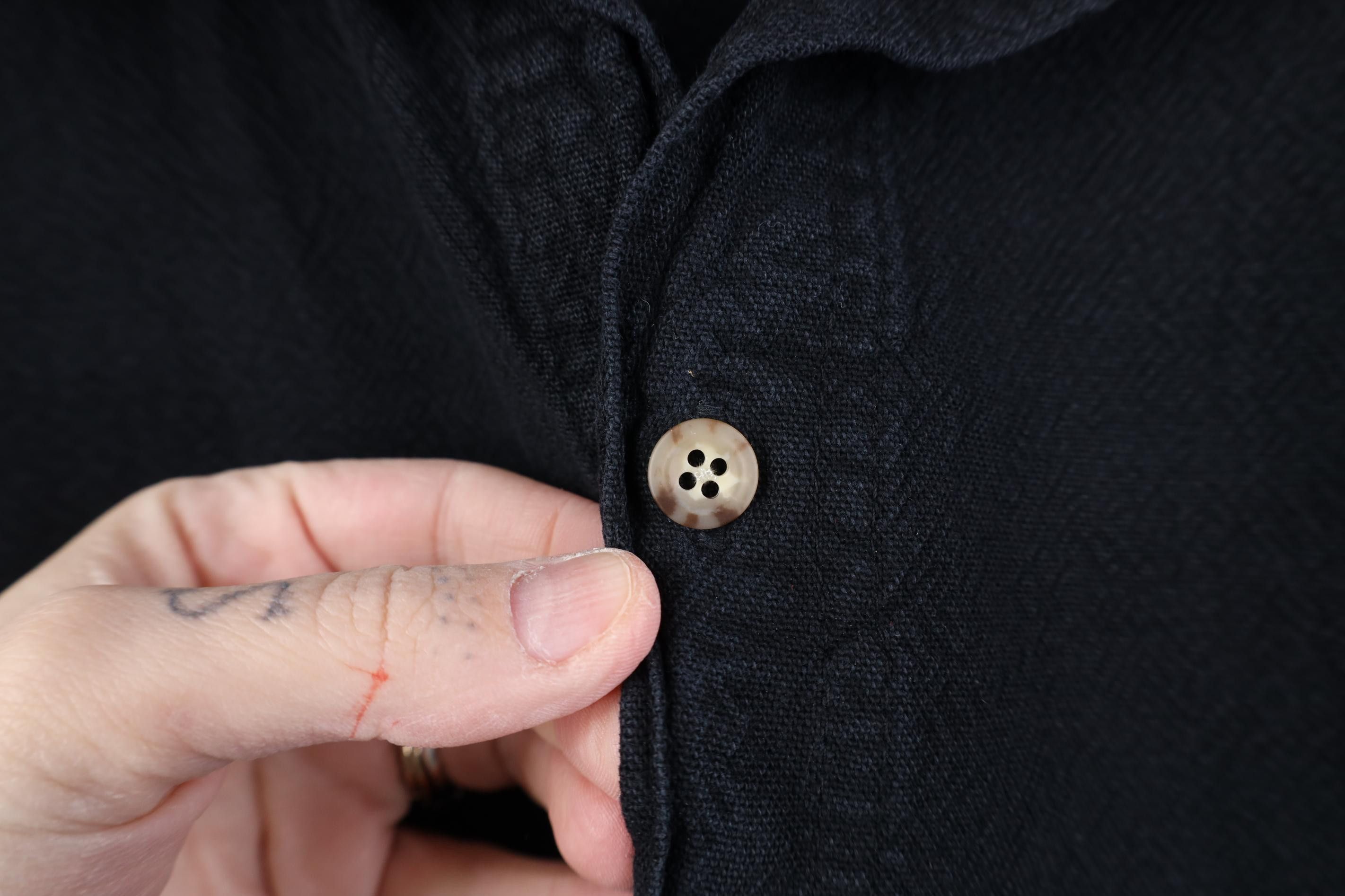Vintage Vintage 90s Streetwear Cotton Button Shirt Jacket Black USA Size US L / EU 52-54 / 3 - 5 Thumbnail