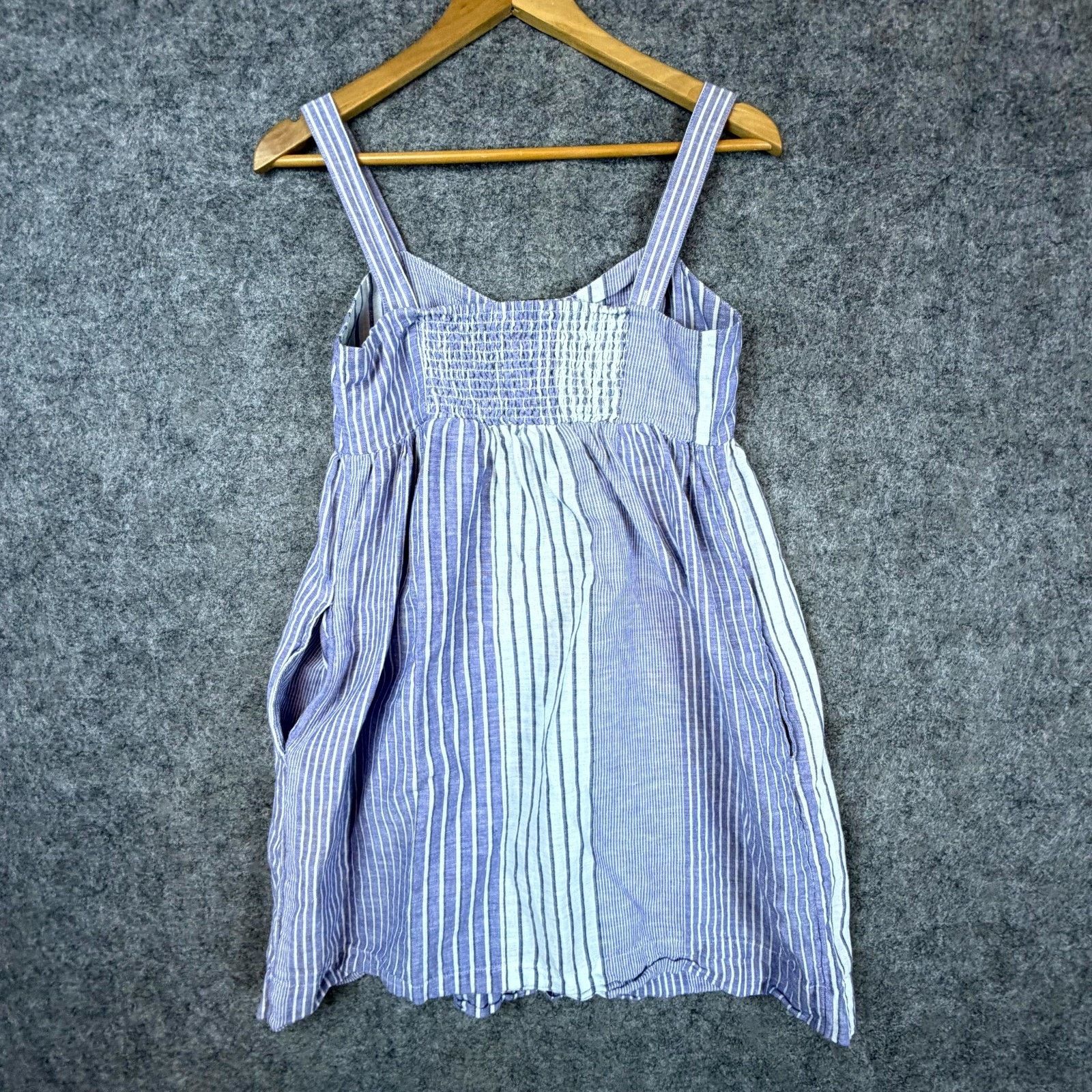 Lucky Brand Lucky Brand Cutout Babydoll Dress Women XS Blue White Stripe Size XS / US 0-2 / IT 36-38 - 2 Thumbnail