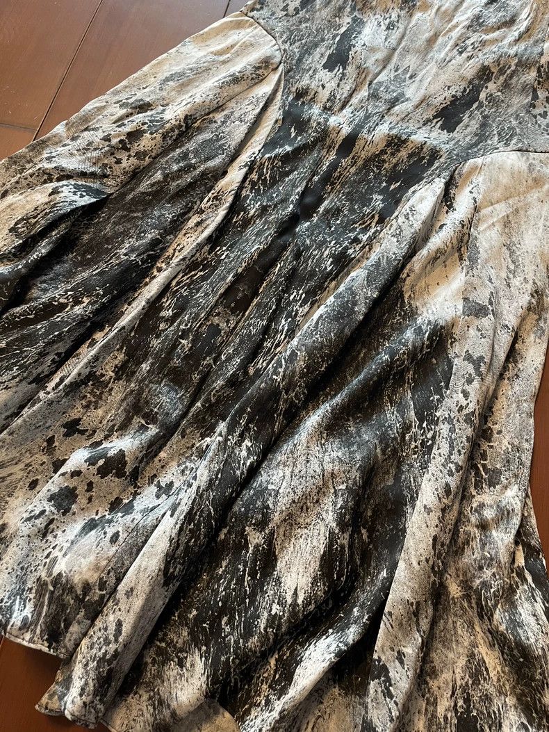 Helmut Lang Helmut Lang size 2100% Mulberry Silk ink wash painting Dres Size M / US 6-8 / IT 42-44 - 3 Thumbnail