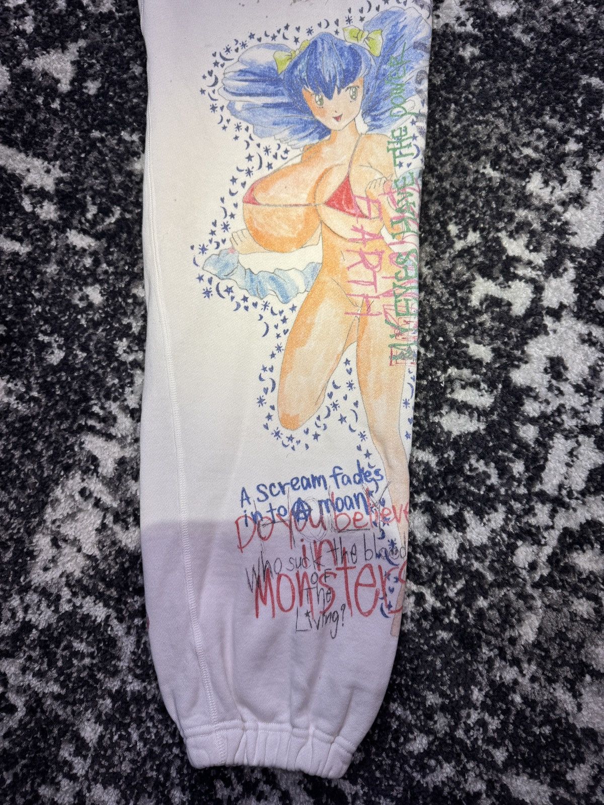 Saint Michael Saint Michael X Takashi Murakami Grafitti Sweat Pants LARGE Size US 34 / EU 50 - 9 Thumbnail