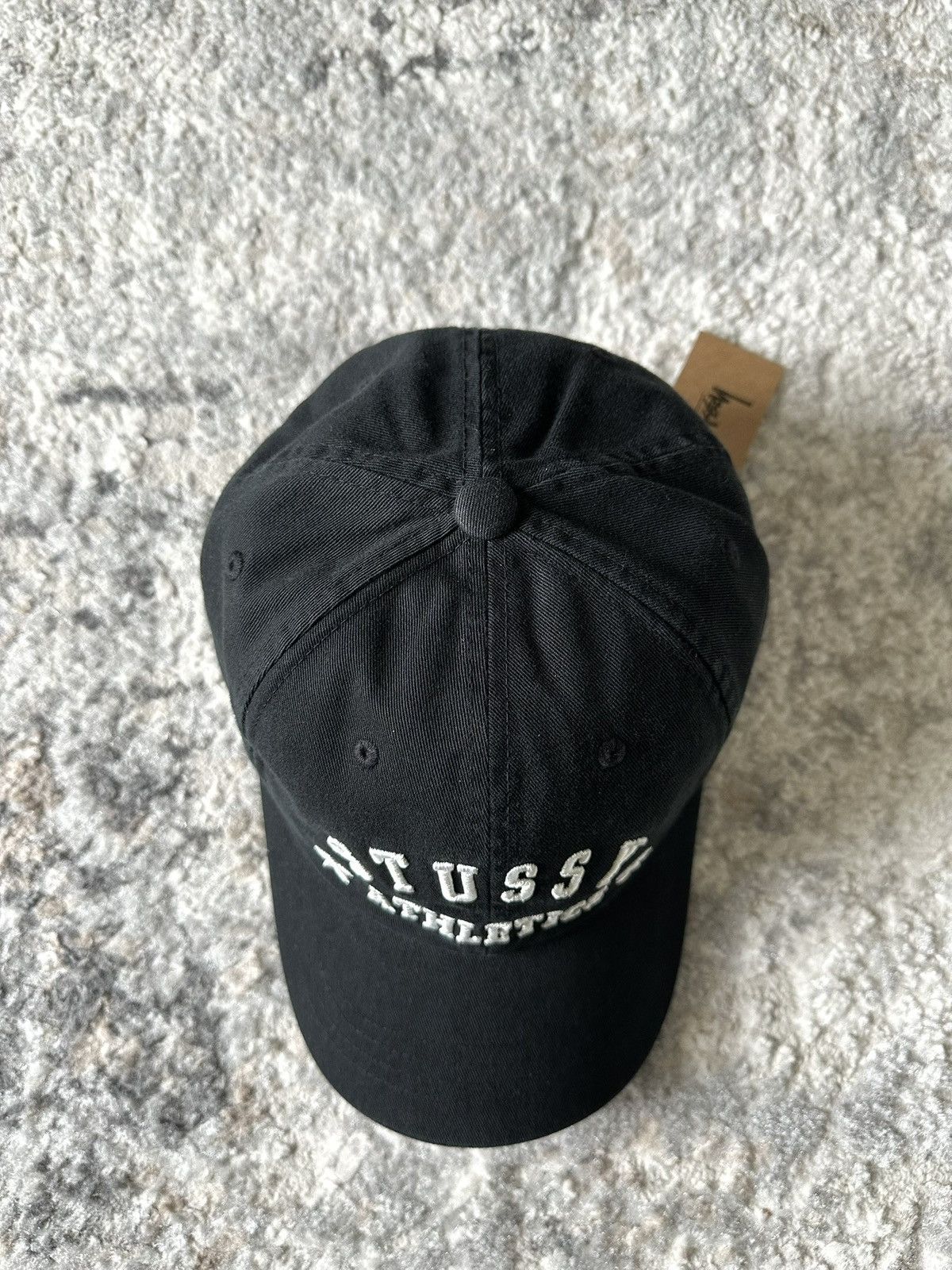 Stussy STUSSY LOW PROFILE ATHLETICS STRAPBACK BLACK CAP (SS25) Size ONE SIZE - 6 Thumbnail