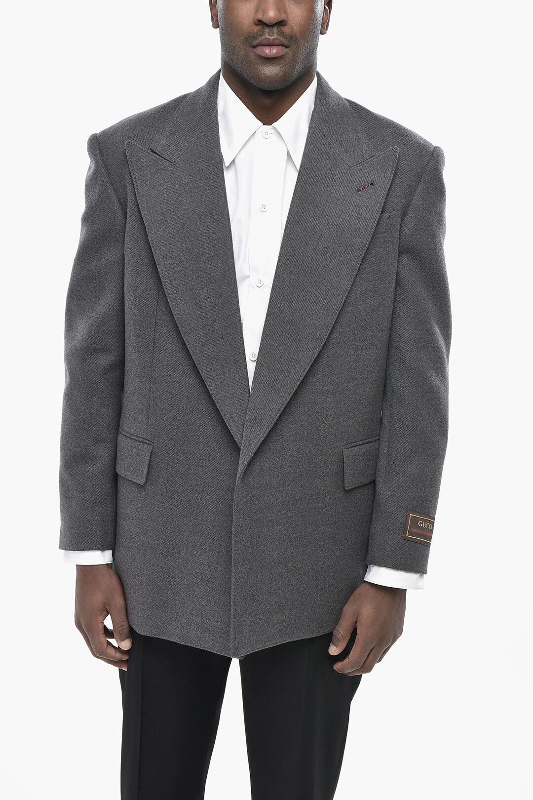 Gucci og1mm0426 Open Front Wool Jacket in Grey Size US M / EU 48-50 / 2 - 1 Thumbnail