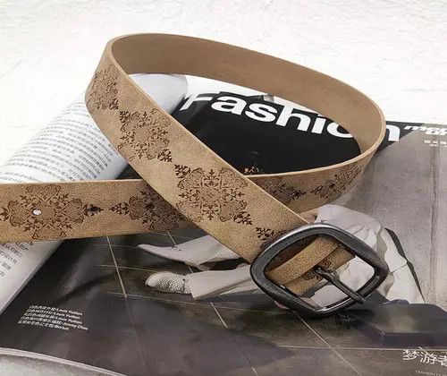 Other Elegant Floral Leather Belt Size ONE SIZE - 5 Thumbnail