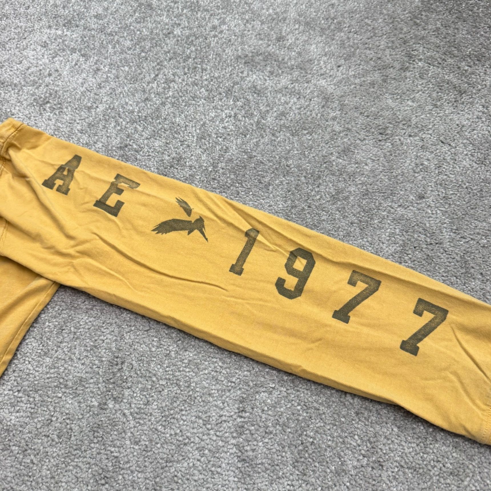 American Eagle Outfitters American Eagle T-Shirt Mens Medium Yellow Super Soft Standard Fit Long Sleeve Size US M / EU 48-50 / 2 - 4 Thumbnail