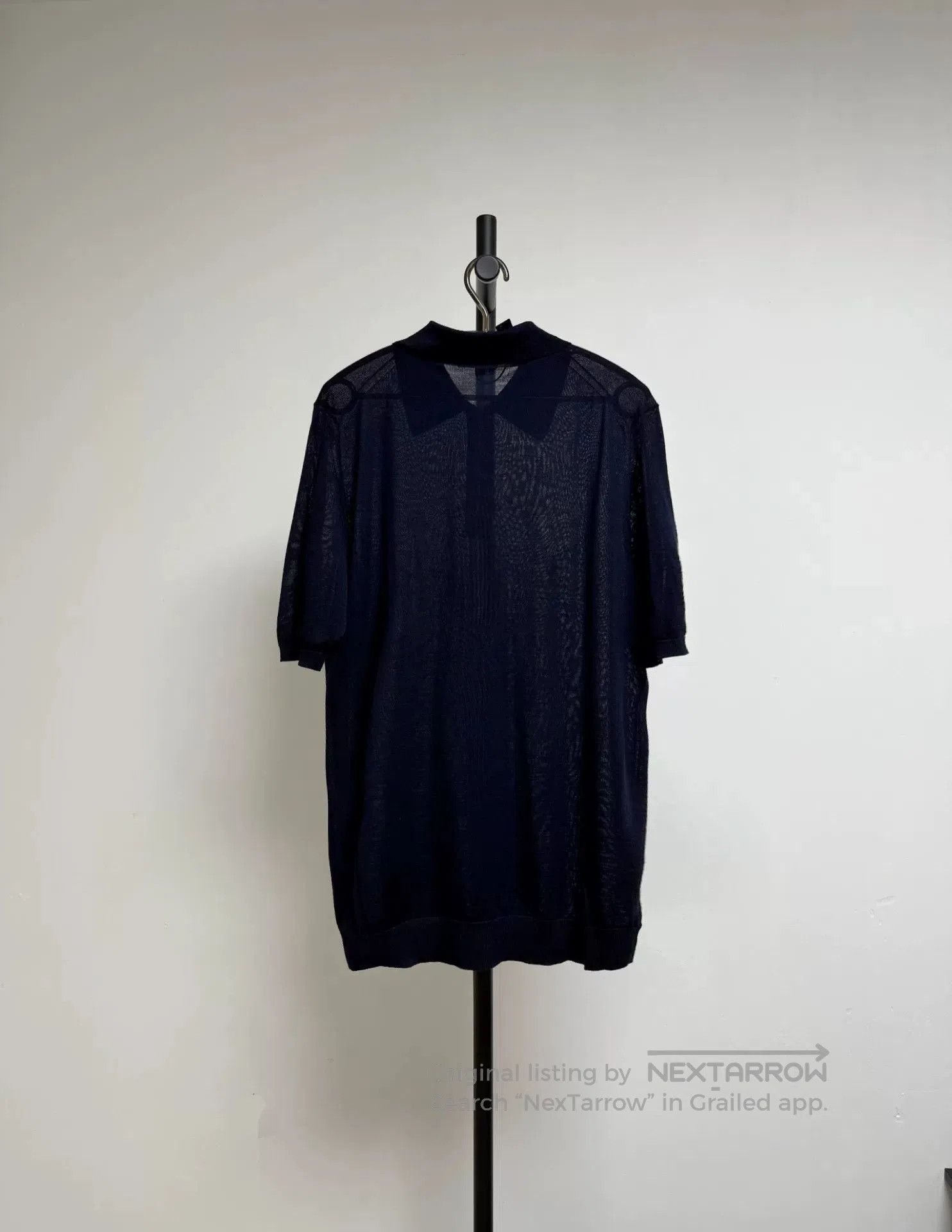 Prada Prada Navy Wool Short-Sleeve T-Shirt. Size US L / EU 52-54 / 3 - 2 Thumbnail