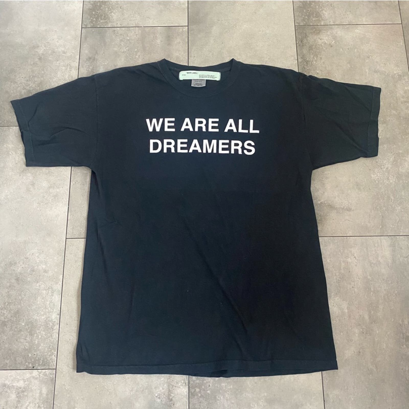 image of Off White Off-White Comfort Colors Virgil Abloh We Are All Dreamers XL in Black, Men's