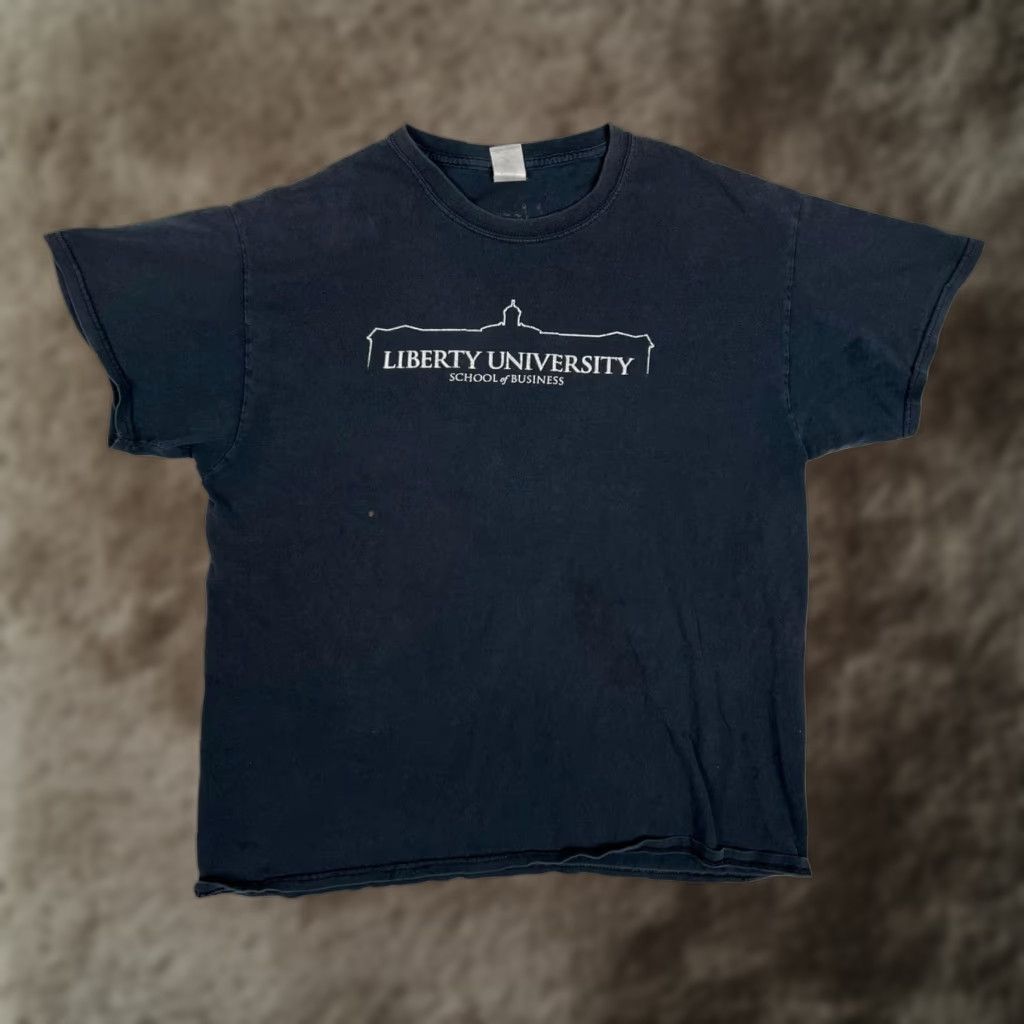Gildan VINTAGE Liberty University School Of Business T-Shirt Mens Large College Size US L / EU 52-54 / 3 - 1 Thumbnail