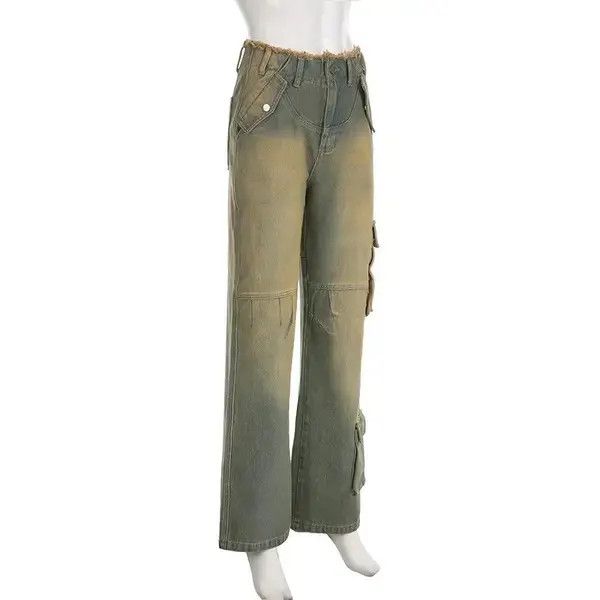 Designer × Japanese Brand × Vintage Y2K Baggy Pockets Patchwork Jeans Unisex Size US 29 - 3 Thumbnail