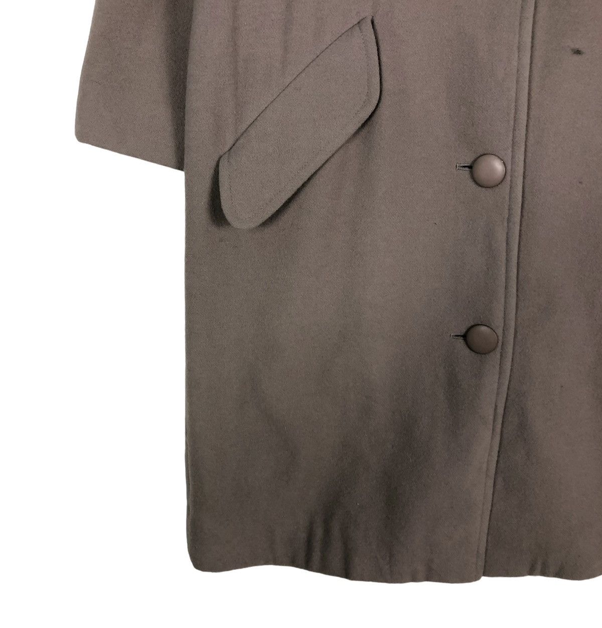 Lanvin 🔥RICH GREY LONG WOOL JACKET HERRINGBONE LANVIN PARIS FRANCE Size US M / EU 48-50 / 2 - 4 Thumbnail