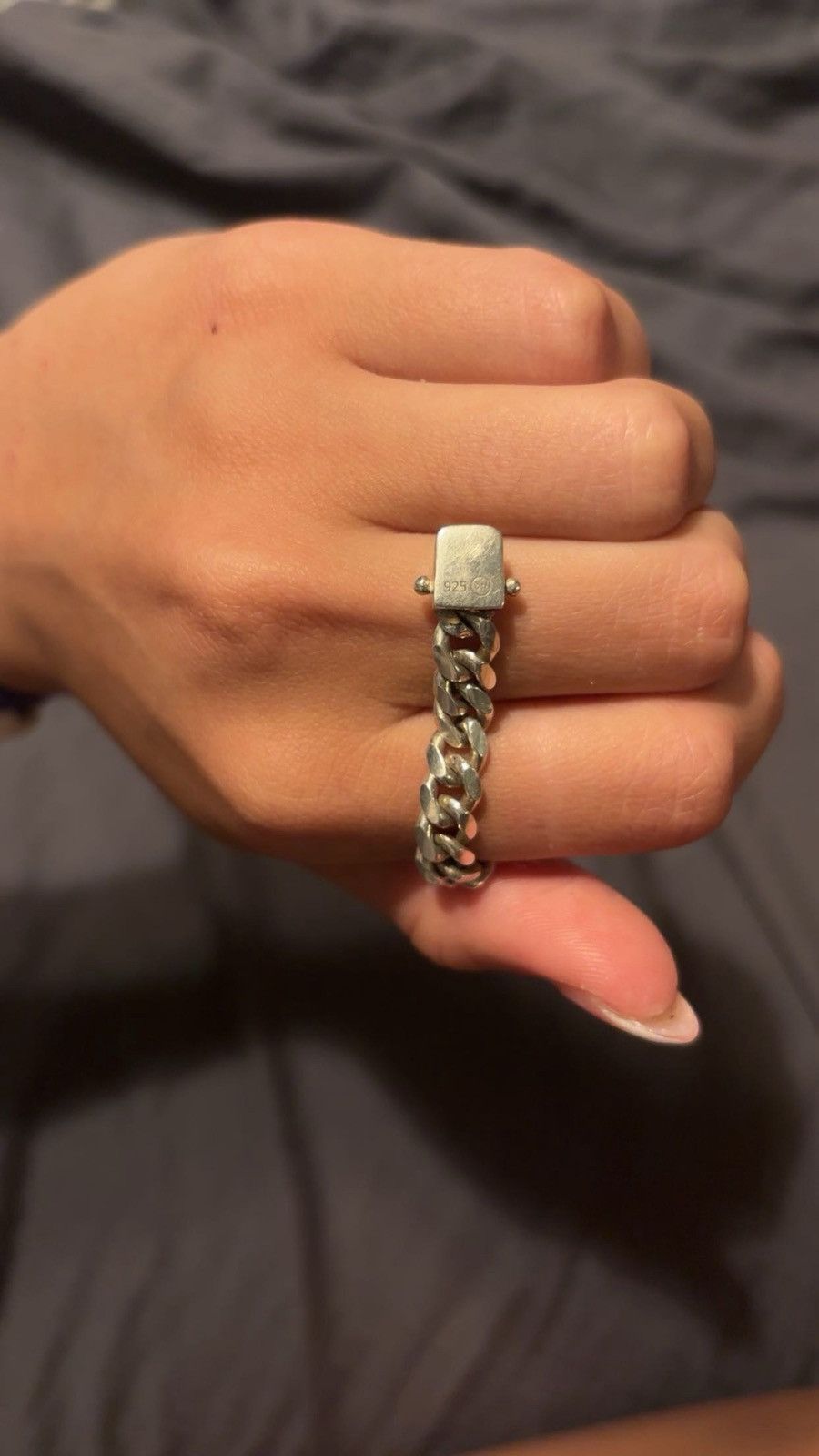 Other Miami Cuban Silver Chain Bracelet Size ONE SIZE - 3 Thumbnail