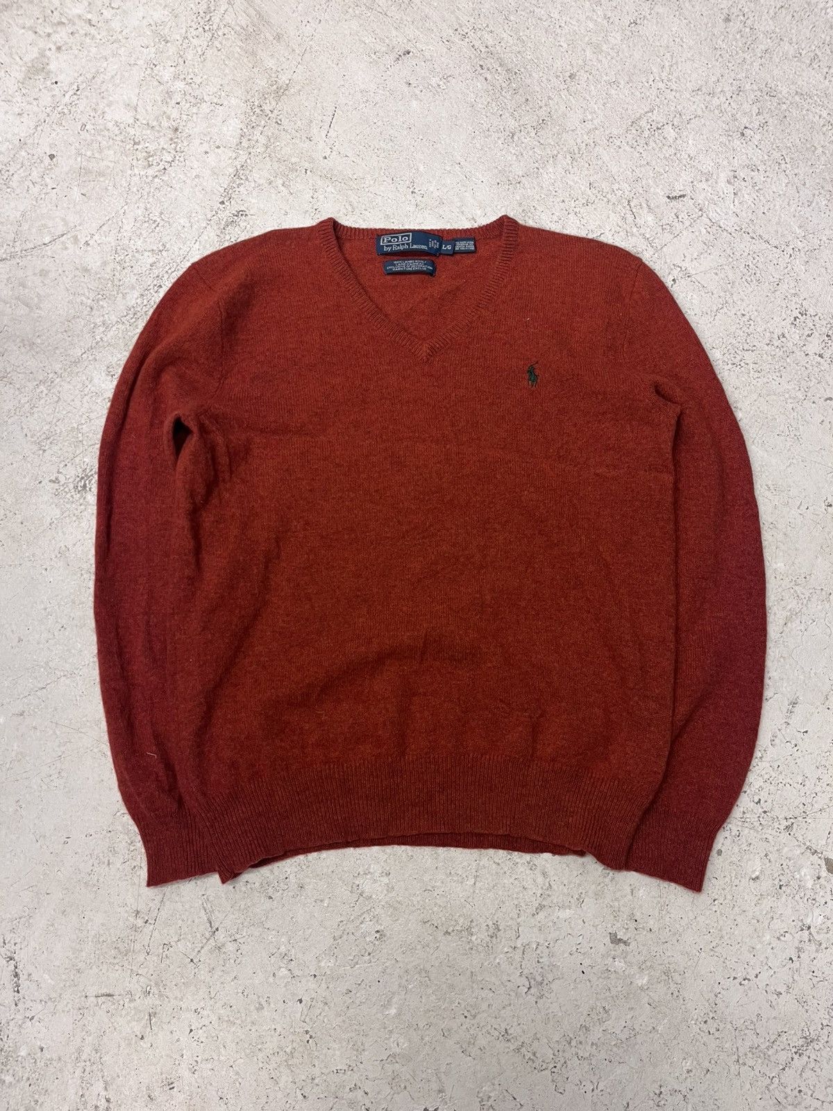 Polo Ralph Lauren Vintage deep orange polo ralph lauren sweater Size US L / EU 52-54 / 3 - 2 Thumbnail