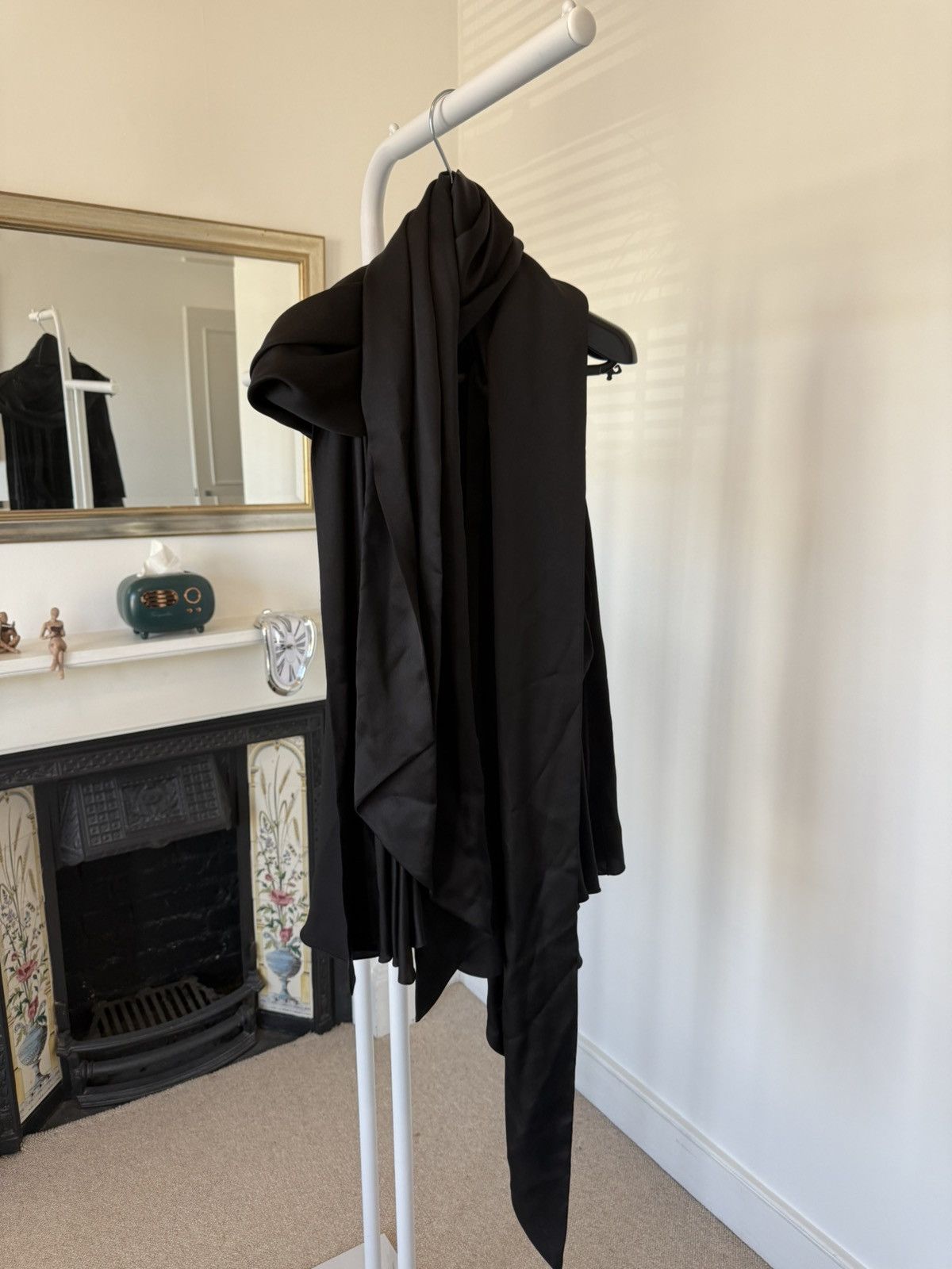 Saint Laurent Paris SS24 Saint Laurent Lavalliere-Neck Top in Silk Satin Size US XS / EU 42 / 0 - 6 Thumbnail