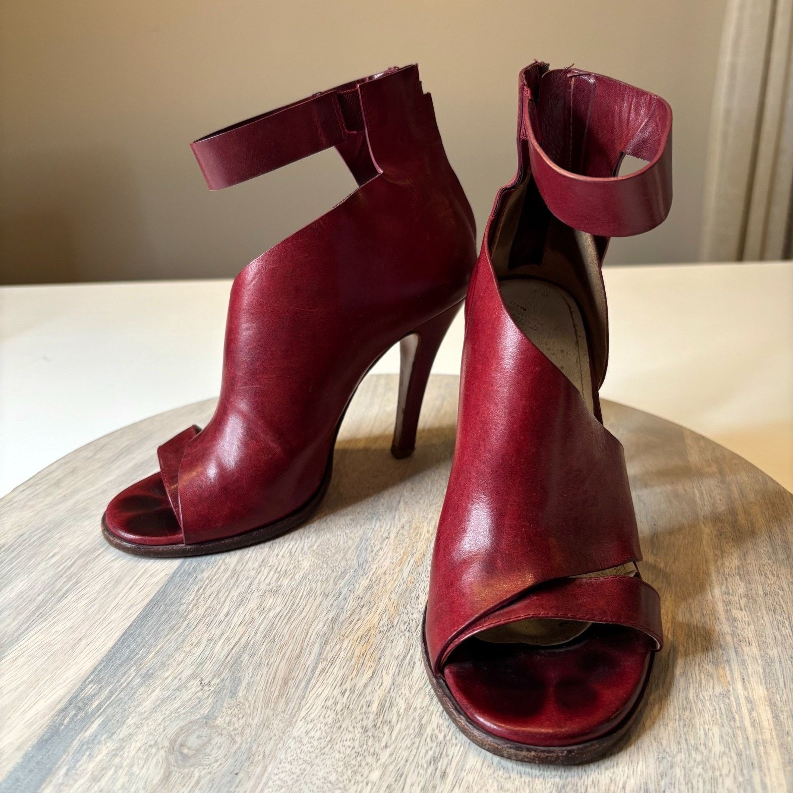 Maison Margiela Maison Margiela Peep Toe Heels Red Ankle Cuff EU 36 US 6 Size US 6 / IT 36 - 3 Thumbnail