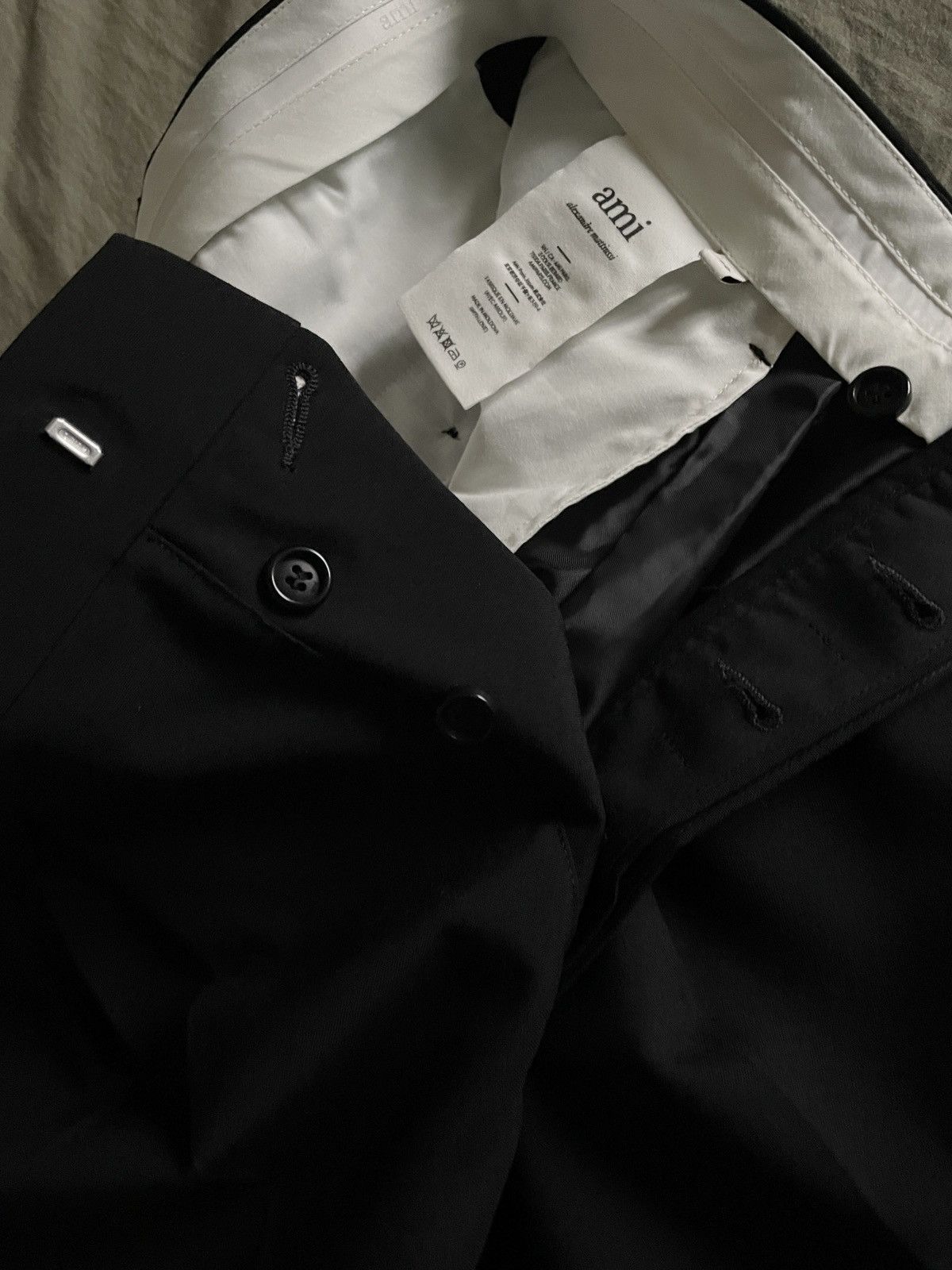 AMI Men’s 🇫🇷 AMI Alexander Mattiussi Virgin Wool Cuffed Trouser Size US 32 / EU 48 - 7 Thumbnail