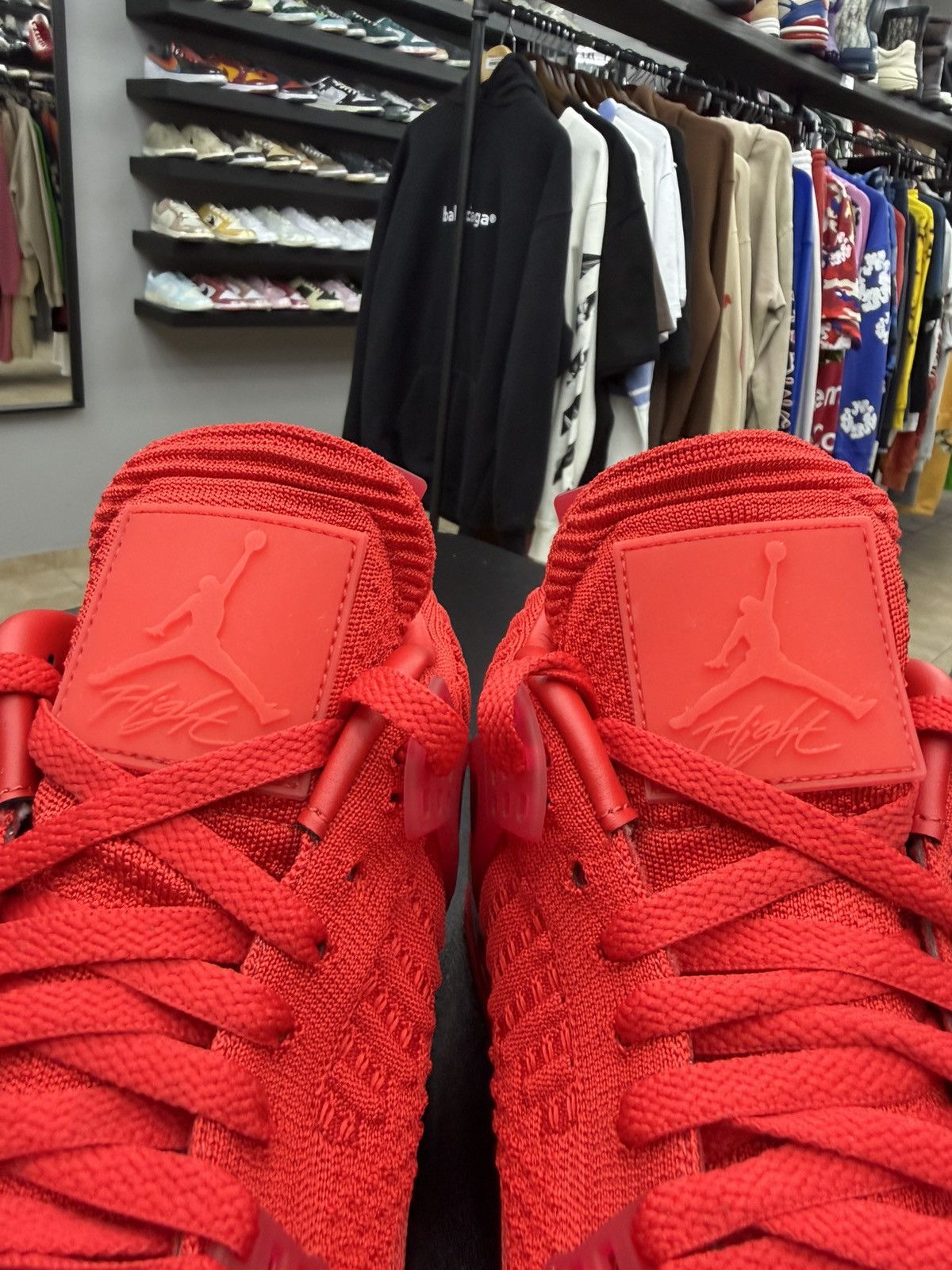 Jordan Brand Size 11.5 - Jordan 4 Retro Flyknit Red Size US 11.5 / EU 44-45 - 6 Thumbnail