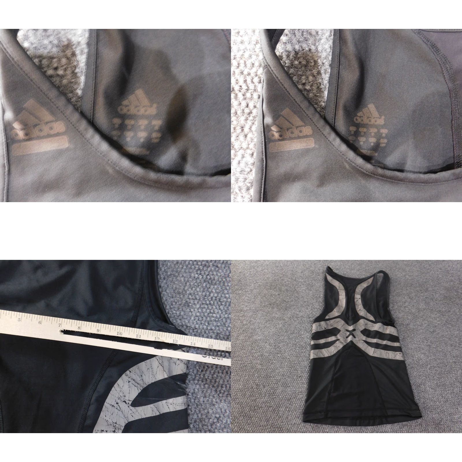 Adidas Adidas Shirt Womens M sleeveless black stretch active performance T-Shirt Pullover Athletic Run Jogging Womens Size M / US 6-8 / IT 42-44 - 8 Thumbnail