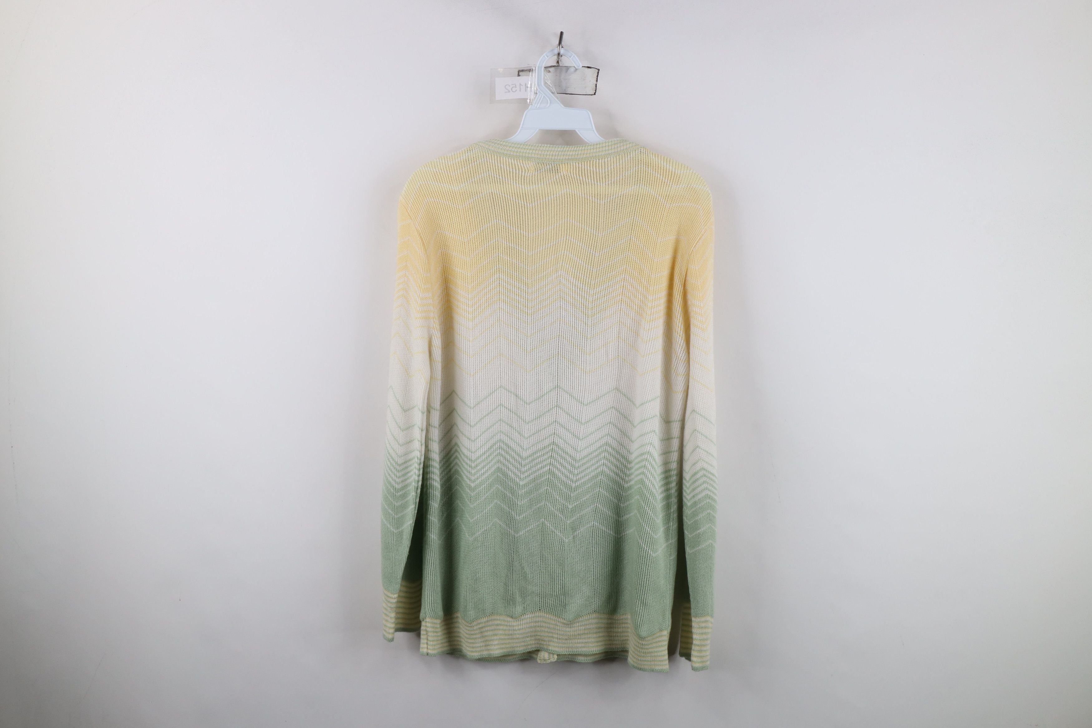 Vintage Vintage 90s Streetwear Herringbone Knit Cardigan Sweater USA Size M / US 6-8 / IT 42-44 - 10 Thumbnail