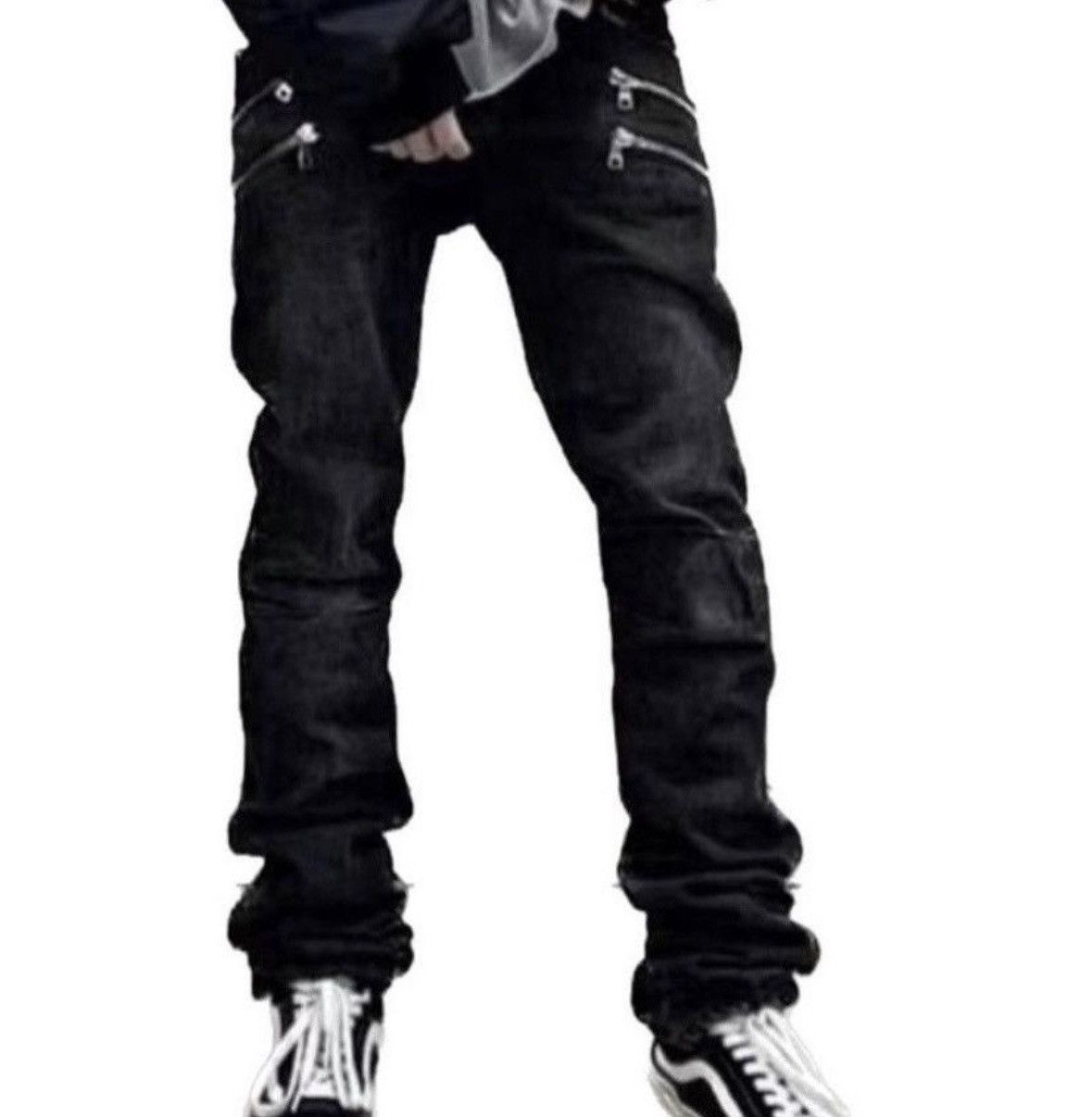 Japanese Brand Washed Biker Jeans Size US 30 / EU 46 - 6 Thumbnail