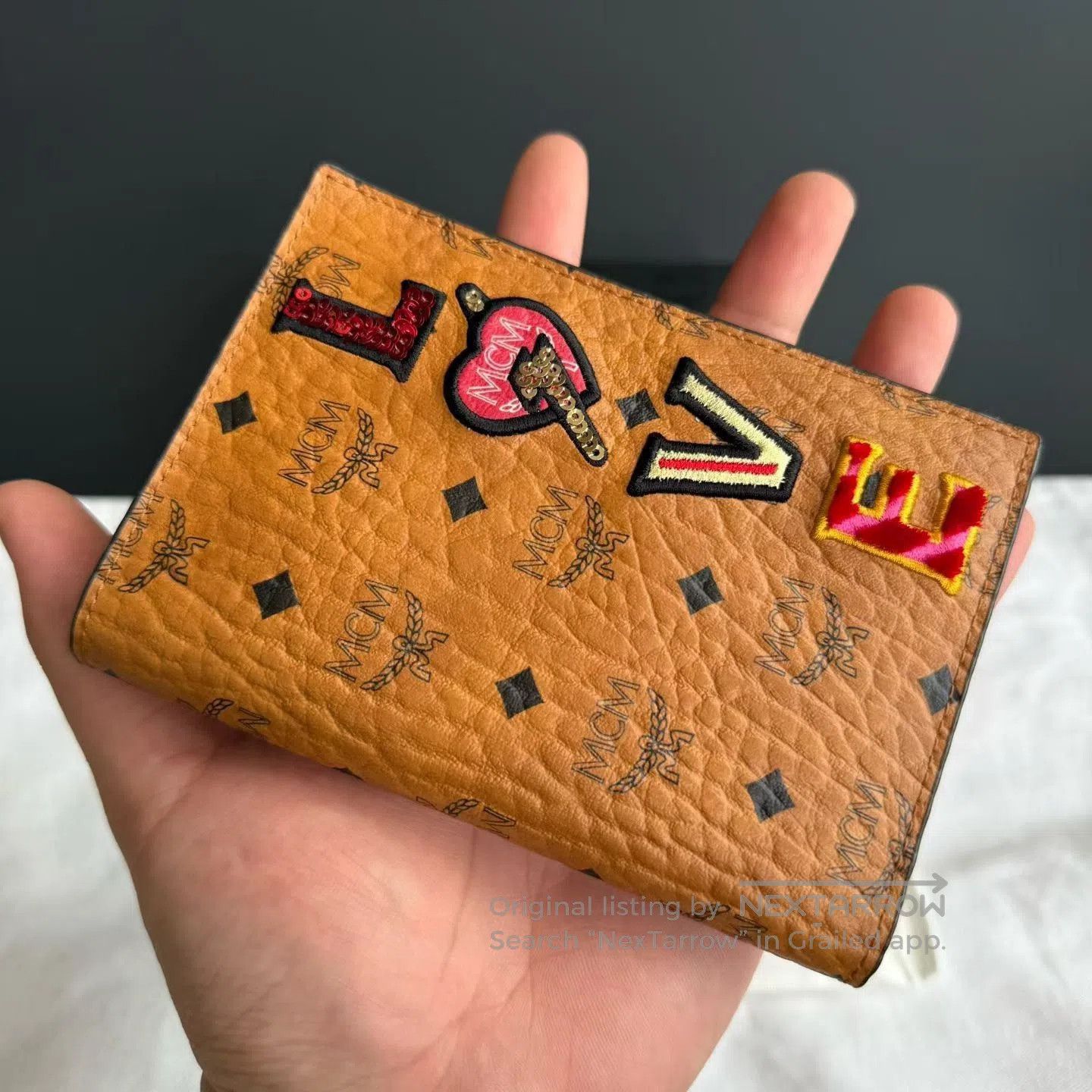 Japanese Brand MCM Brown Love Limited Passport Card Holder. Size ONE SIZE - 6 Thumbnail