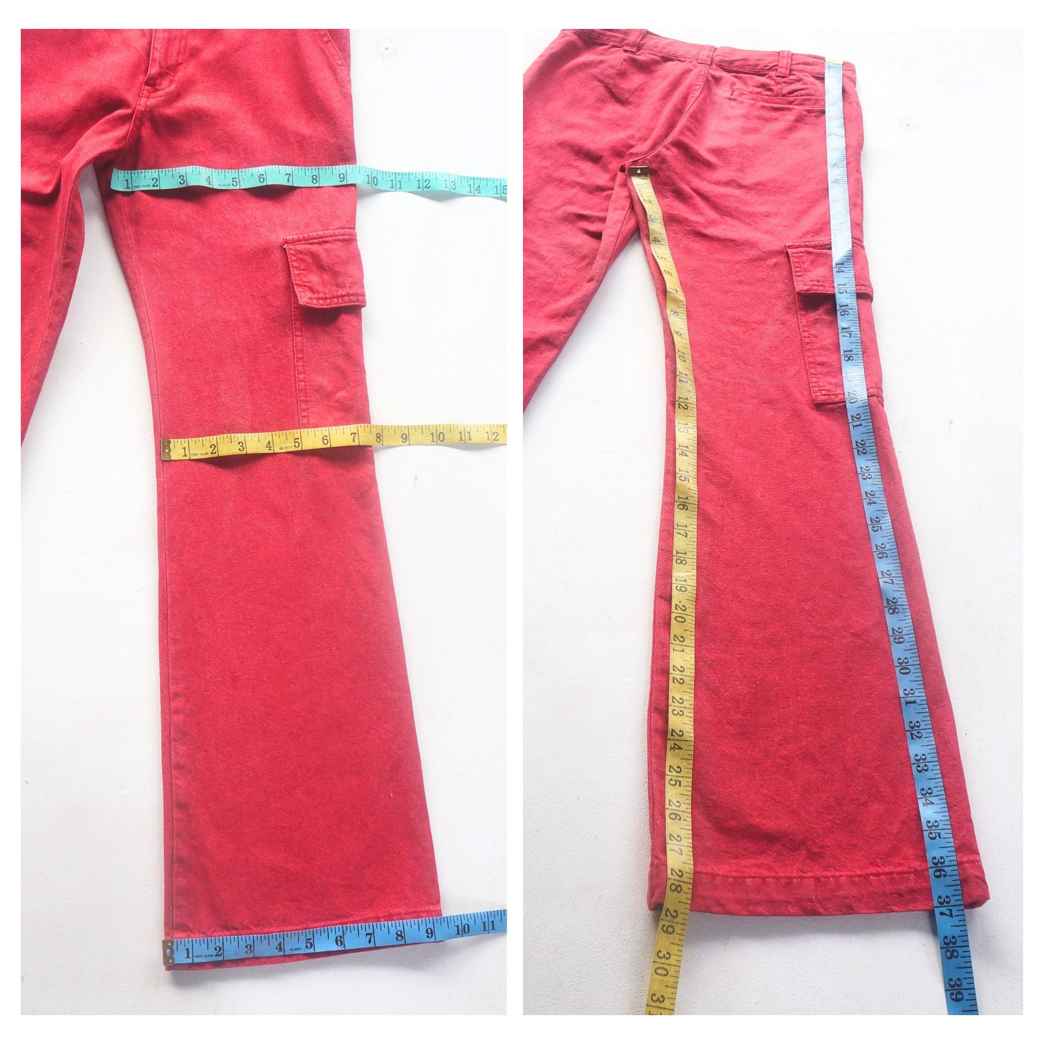 Polo Ralph Lauren Polo Jeans Ralph Lauren Red Flare Cargo Pants Size 26" / US 2 / IT 38 - 10 Thumbnail