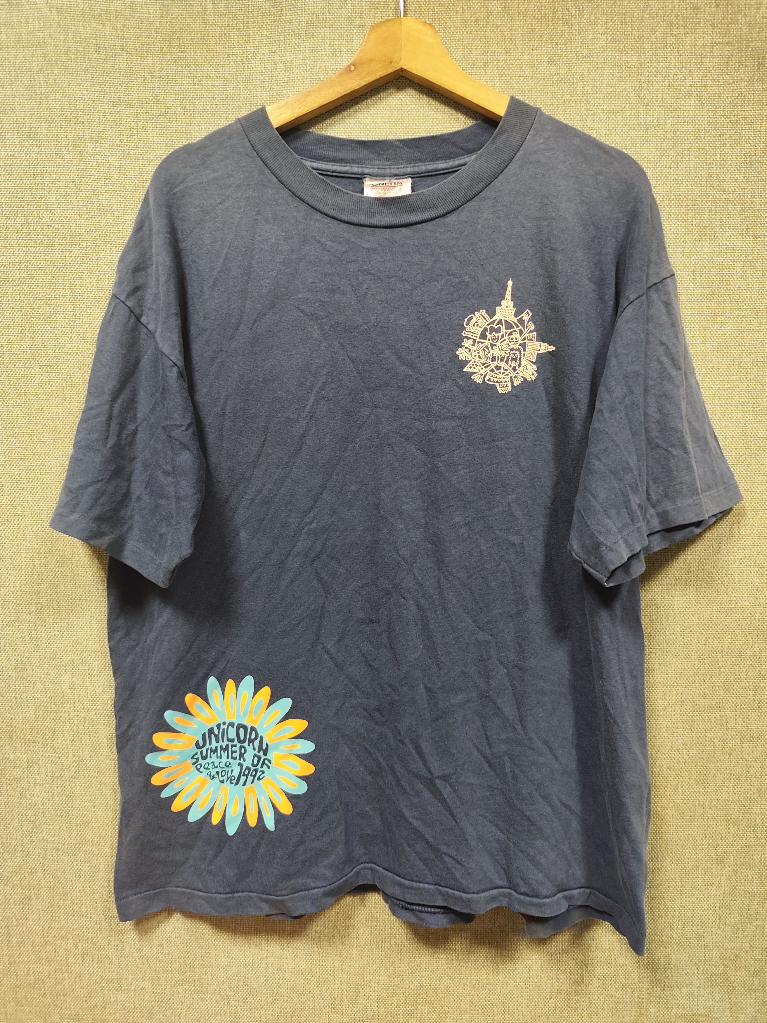 Vintage Vintage 1992 unicorn summer of peace Size US L / EU 52-54 / 3 - 2 Thumbnail