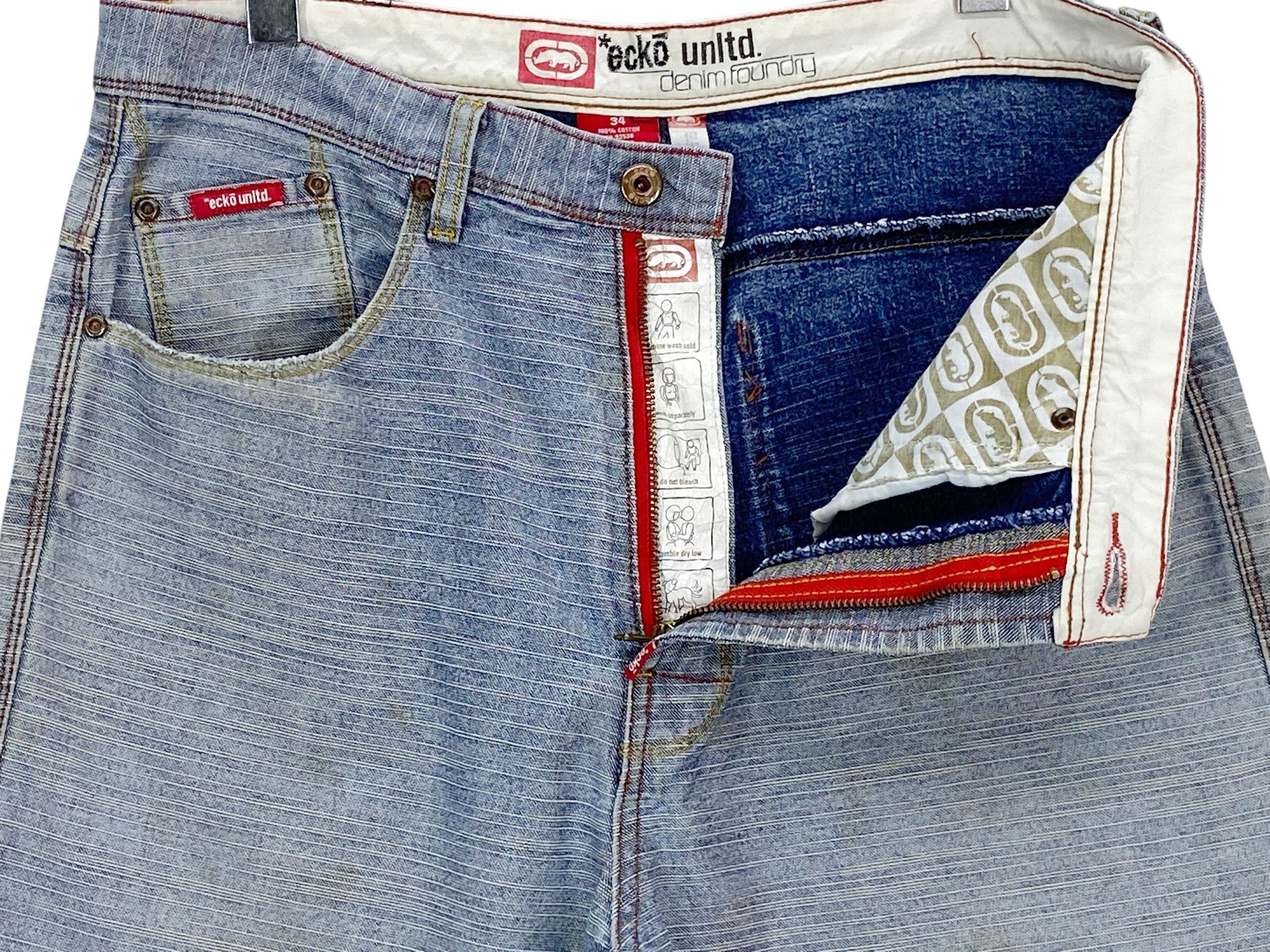 Ecko Unltd. Ecko Denim Hip Hop Skateboards Baggy Pants Size US 34 / EU 50 - 3 Thumbnail