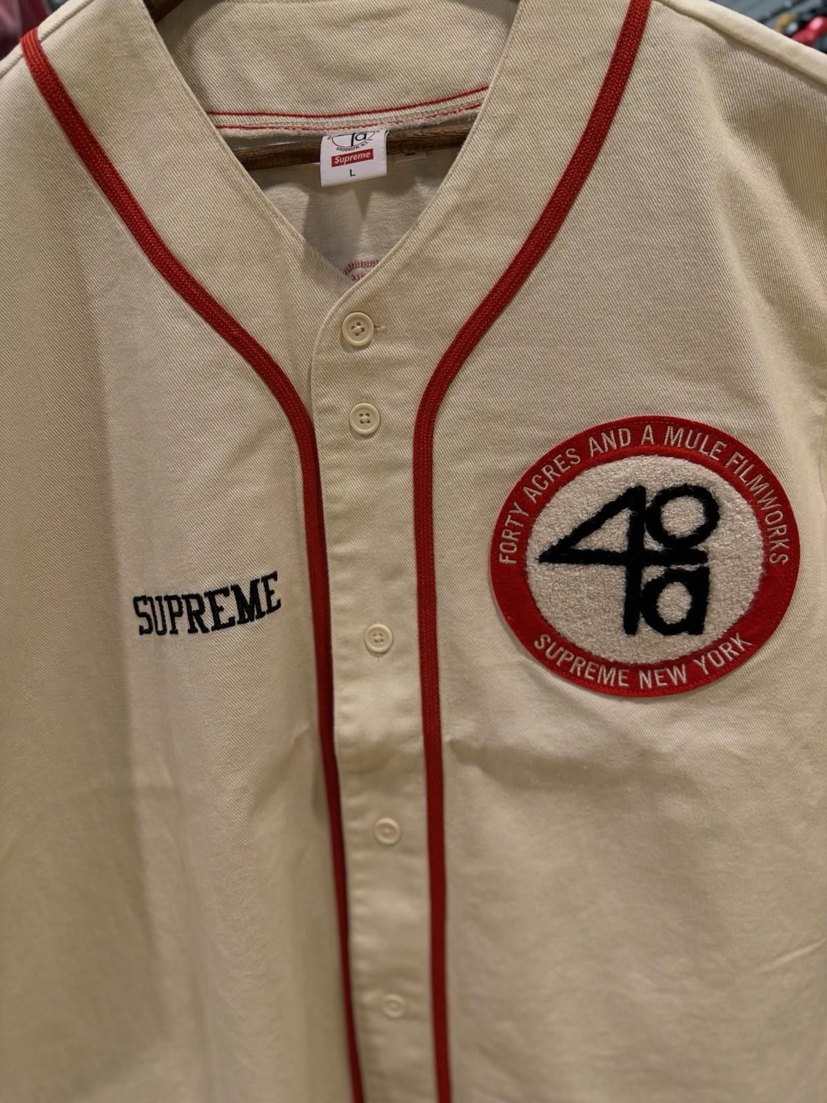 Supreme Supreme 40 Acres Twill Baseball Jersey L Brand New Large Size US L / EU 52-54 / 3 - 8 Thumbnail