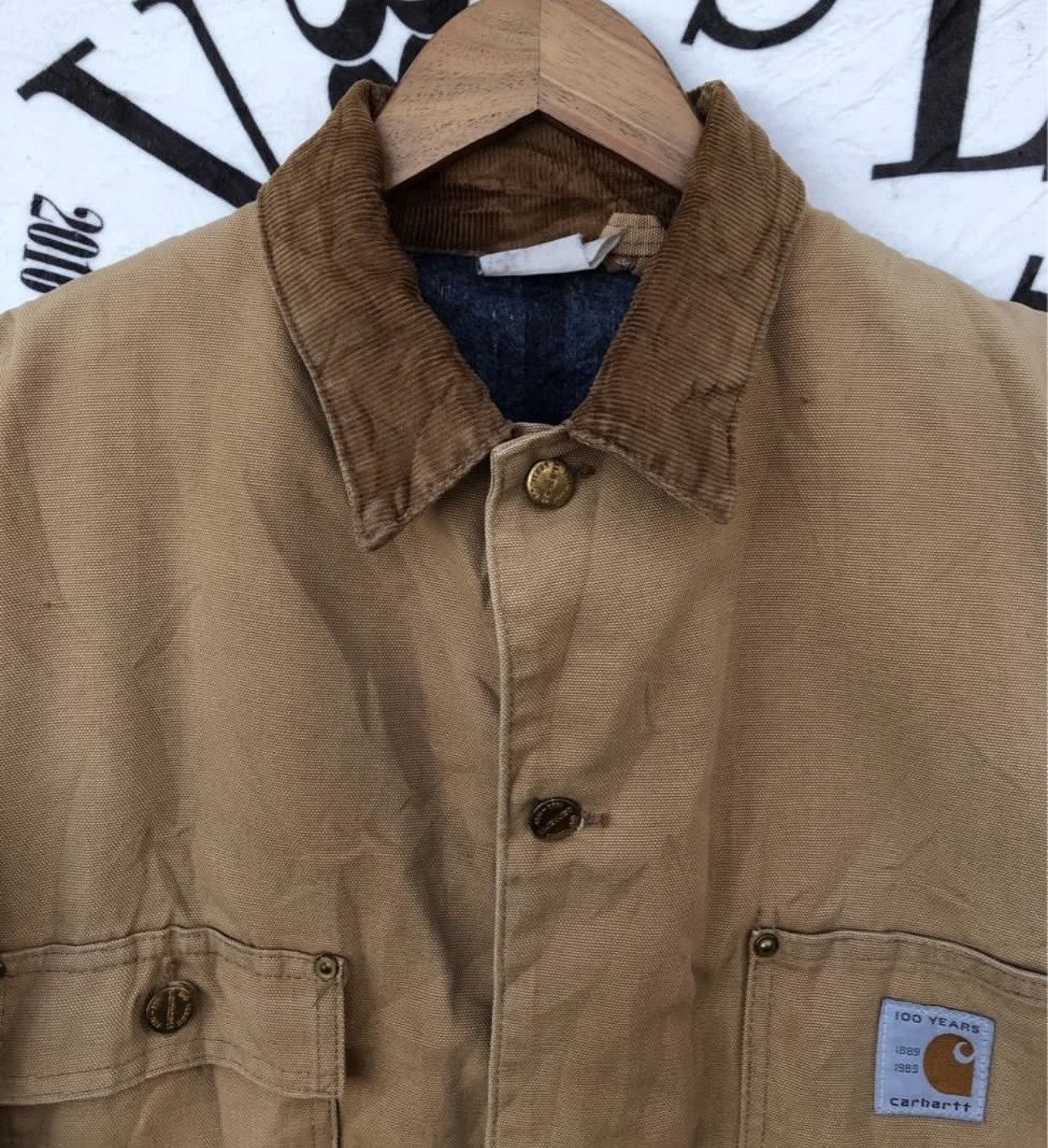 Carhartt 🔥Vintage 90's Carhartt Blanket-lined Michigan/Chore Jacket Size US L / EU 52-54 / 3 - 7 Thumbnail